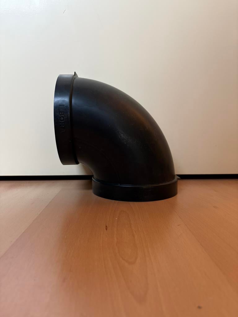 BORA Ecotube ERB90/1 bochtstuk met afdichting, Doe-het-zelf en Verbouw, Ventilatie en Afzuiging, Ophalen of Verzenden, Zo goed als nieuw