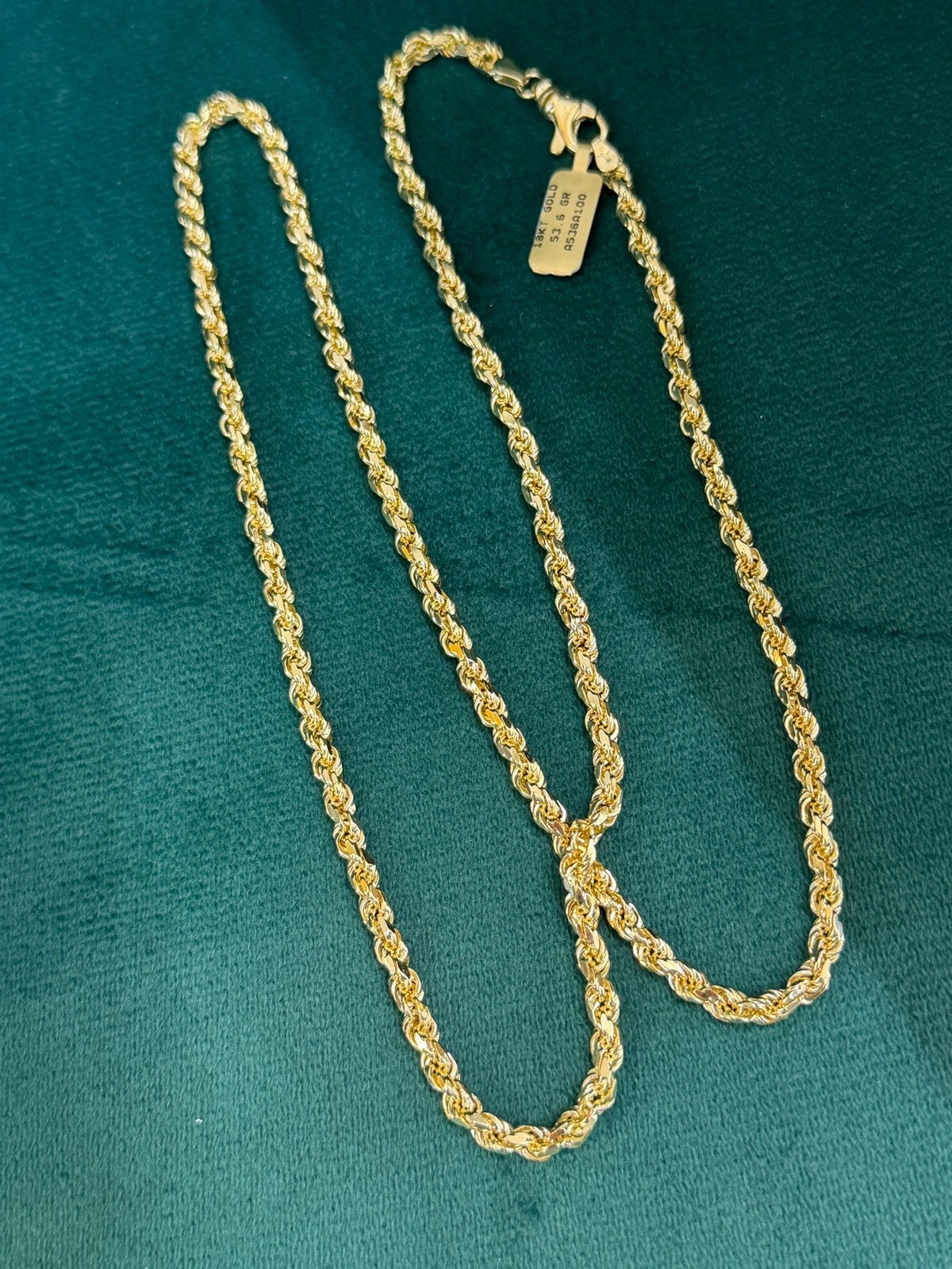18KT Goud - 53.6 Gram - Ketting - ROPE, Sieraden, Tassen en Uiterlijk, Ophalen, Nieuw, Goud