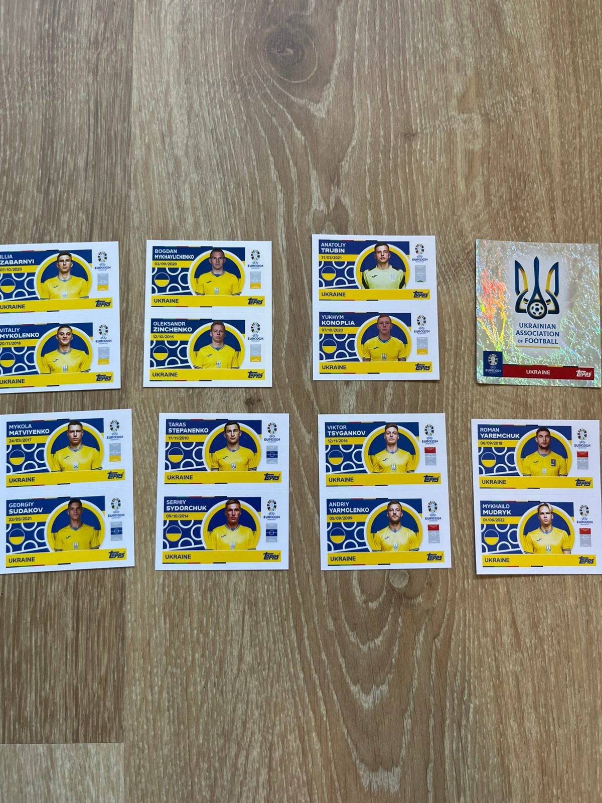 Ek 2024 ukraïne volledig team, Ophalen of Verzenden, Nieuw, Meerdere stickers