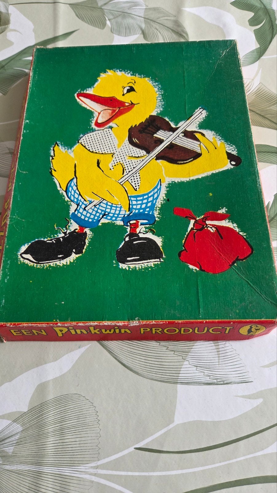 Vintage Pinkwin Legpuzzel Eend met Viool, Ophalen of Verzenden, Gebruikt
