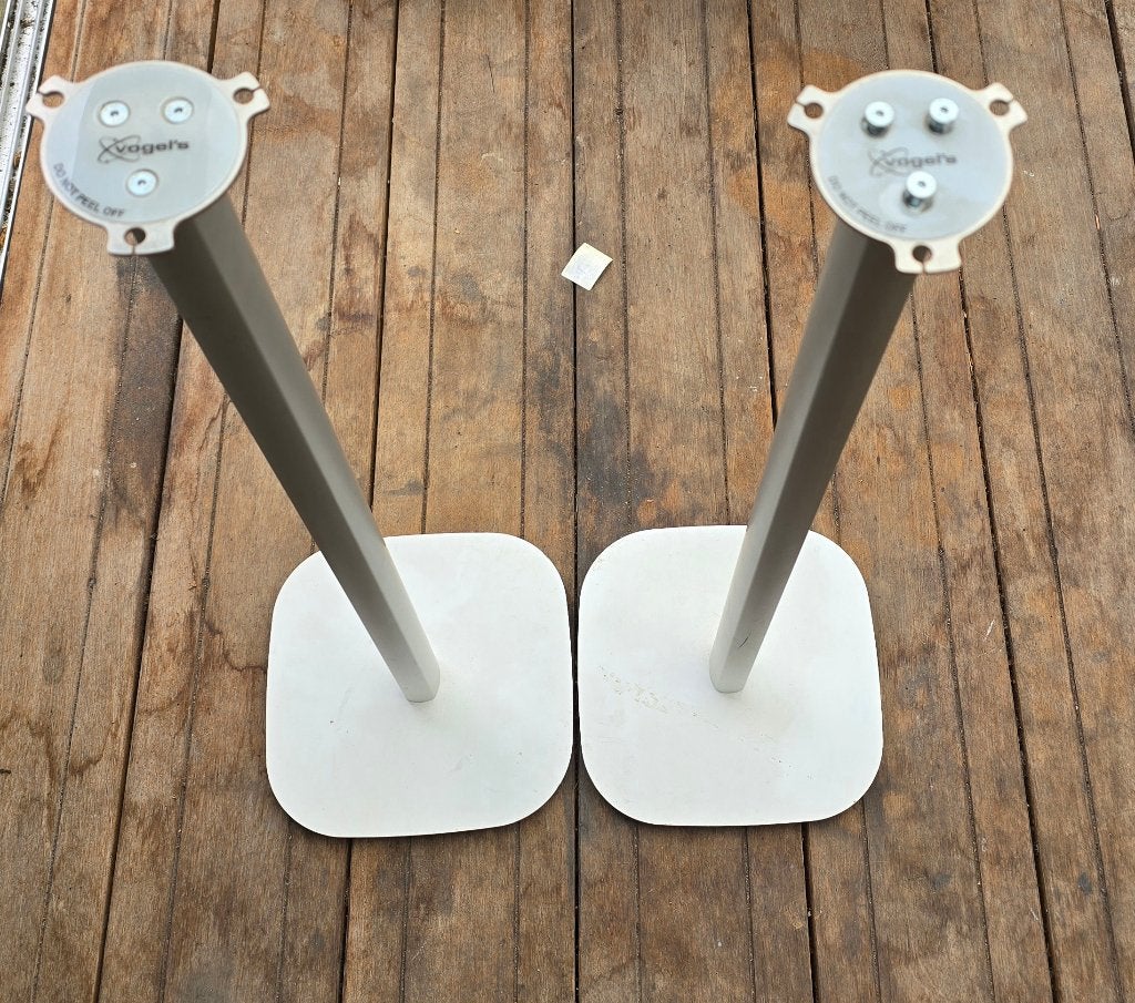 Set Vogel's sound 5313 white speaker standaards, Ophalen of Verzenden, Gebruikt, Speaker