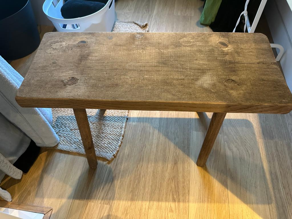 Oud houten tafeltje, Ophalen, Minder dan 55 cm, Zo goed als nieuw, 60 cm of meer