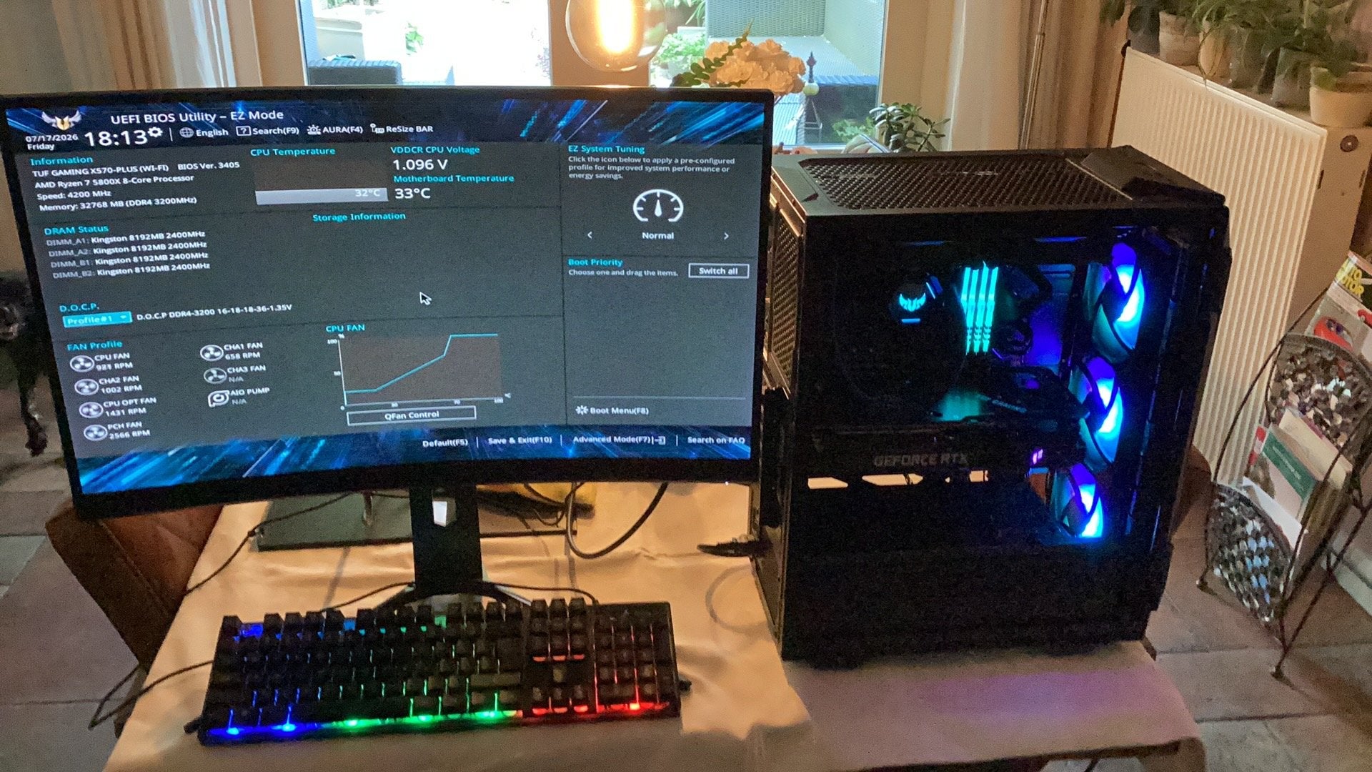 Gaming PC + 2 monitoren, Computers en Software, Gebruikt, 32 GB, Gaming, SSD