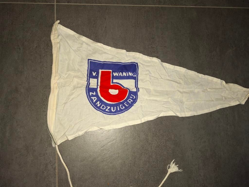 Scheepvaart vlag v wanning zandzuigerij  punt, Ophalen of Verzenden, Zo goed als nieuw, Reclamebord