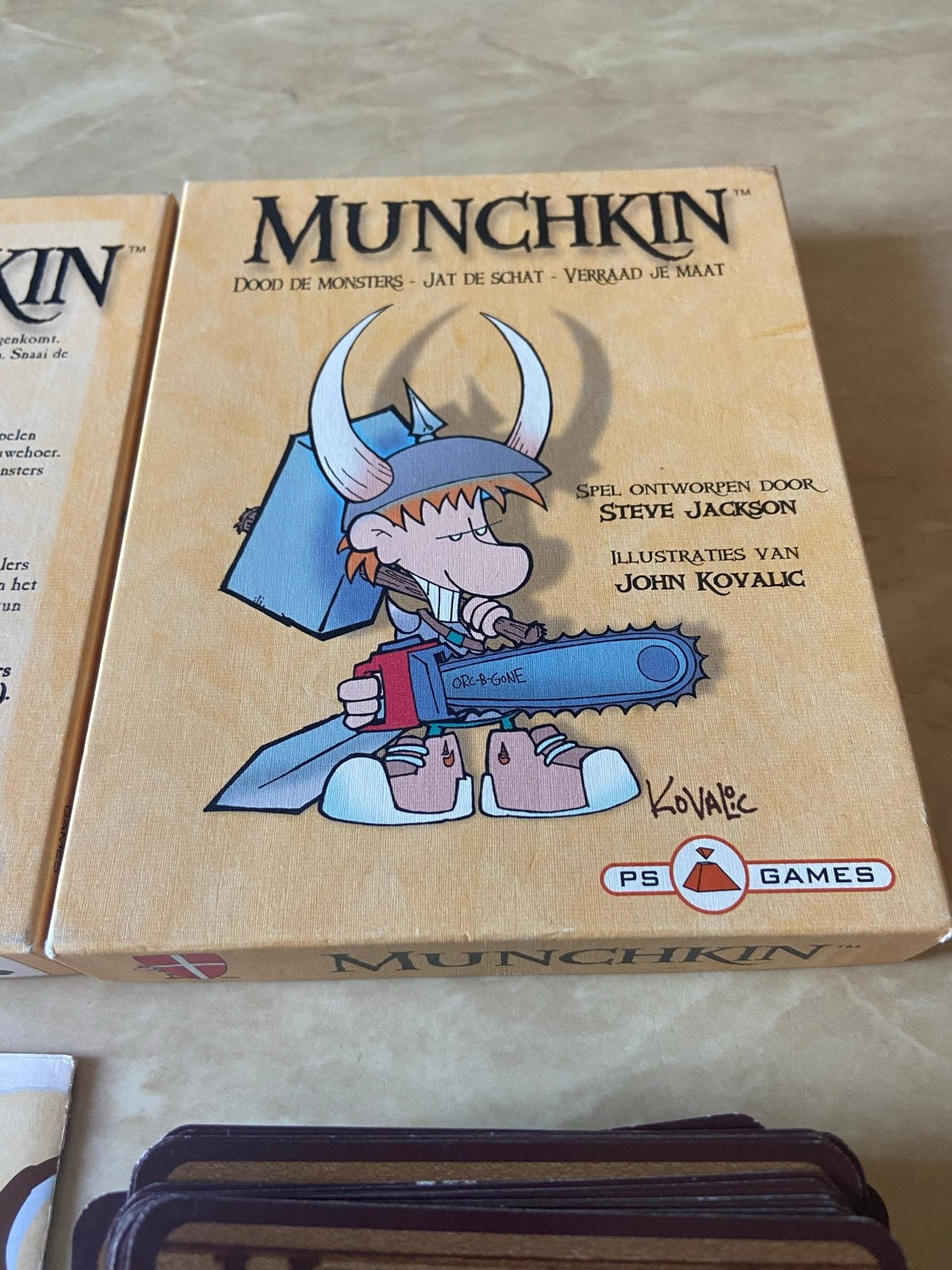 Munchkin Kaartspel - Dood de Monsters, Jat de Schat, Drie of vier spelers, Ophalen of Verzenden, Zo goed als nieuw