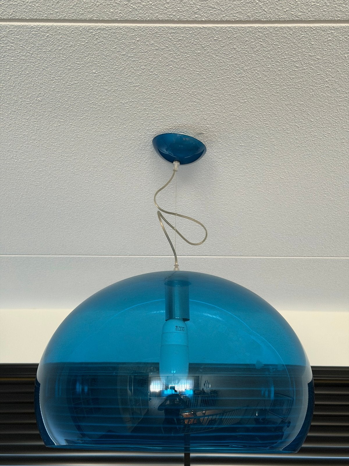 Kartell FLY/Y retro design hanglamp - Blauw, Ophalen, Gebruikt, Kunststof, E27 (groot)