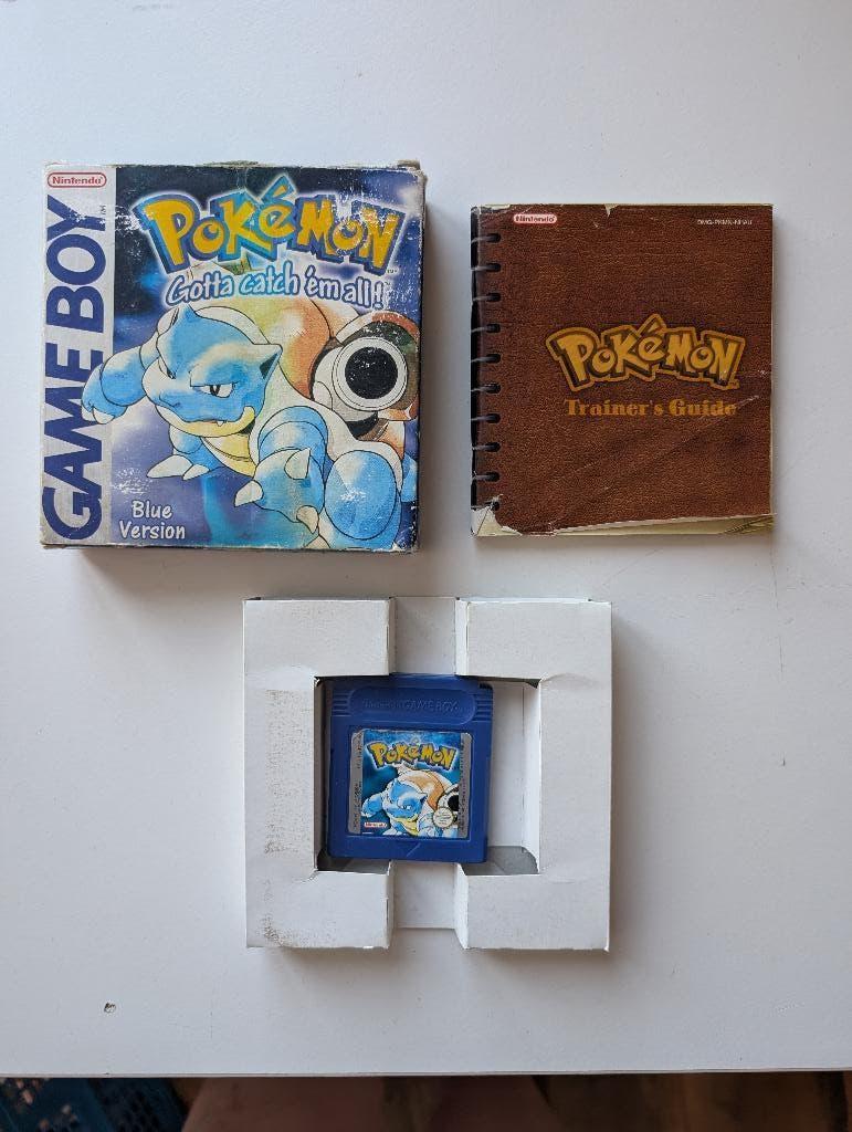 Pokemon blauw CIB, Spelcomputers en Games, Games | Nintendo Game Boy, 1 speler, Ophalen of Verzenden, Zo goed als nieuw, Role Playing Game (Rpg)