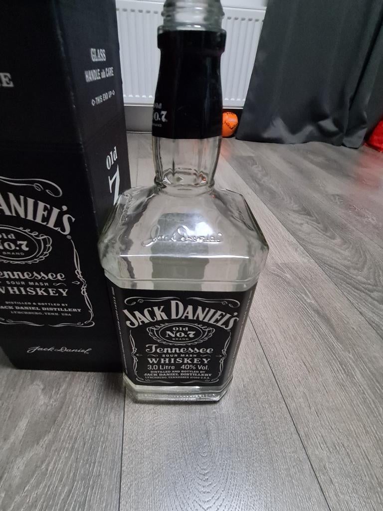 3 liter jackdaniels fles zonder dop en doos., Ophalen of Verzenden, Frankrijk, Overige typen