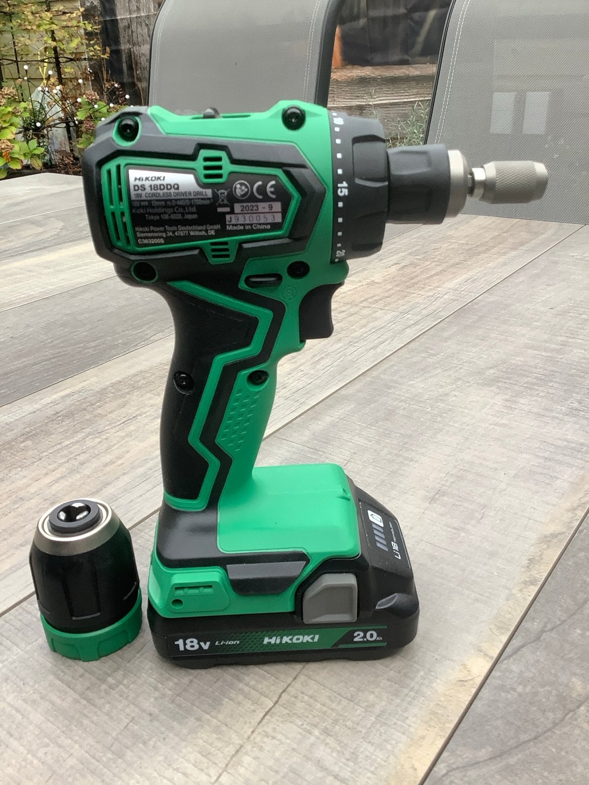 Hikoki DS18DDQ Accu Boormachine - Krachtig en Compact, Variabele snelheid, Ophalen of Verzenden, Minder dan 400 watt, Zo goed als nieuw