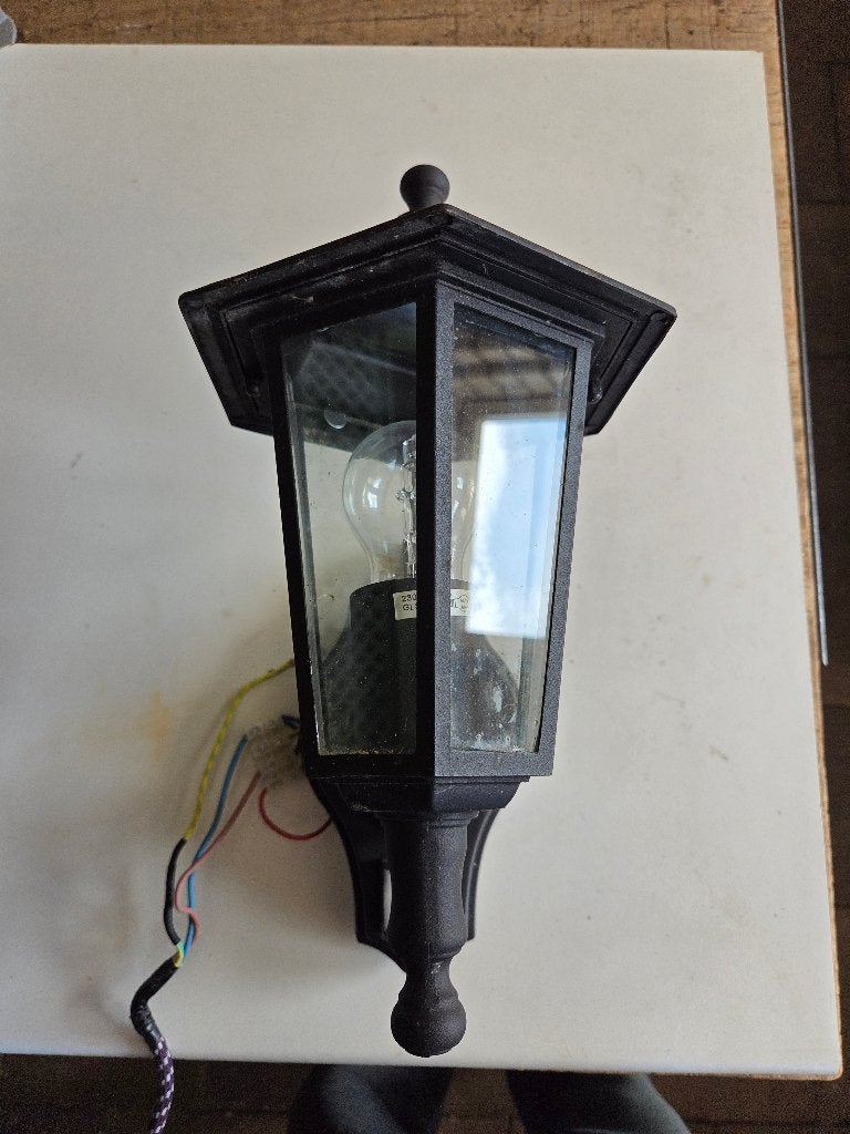 Buitenverlichtingsarmatuur met sensor Sencys 15M10, Tuin en Terras, Kunststof, Gebruikt, Wandlamp, Ophalen of Verzenden