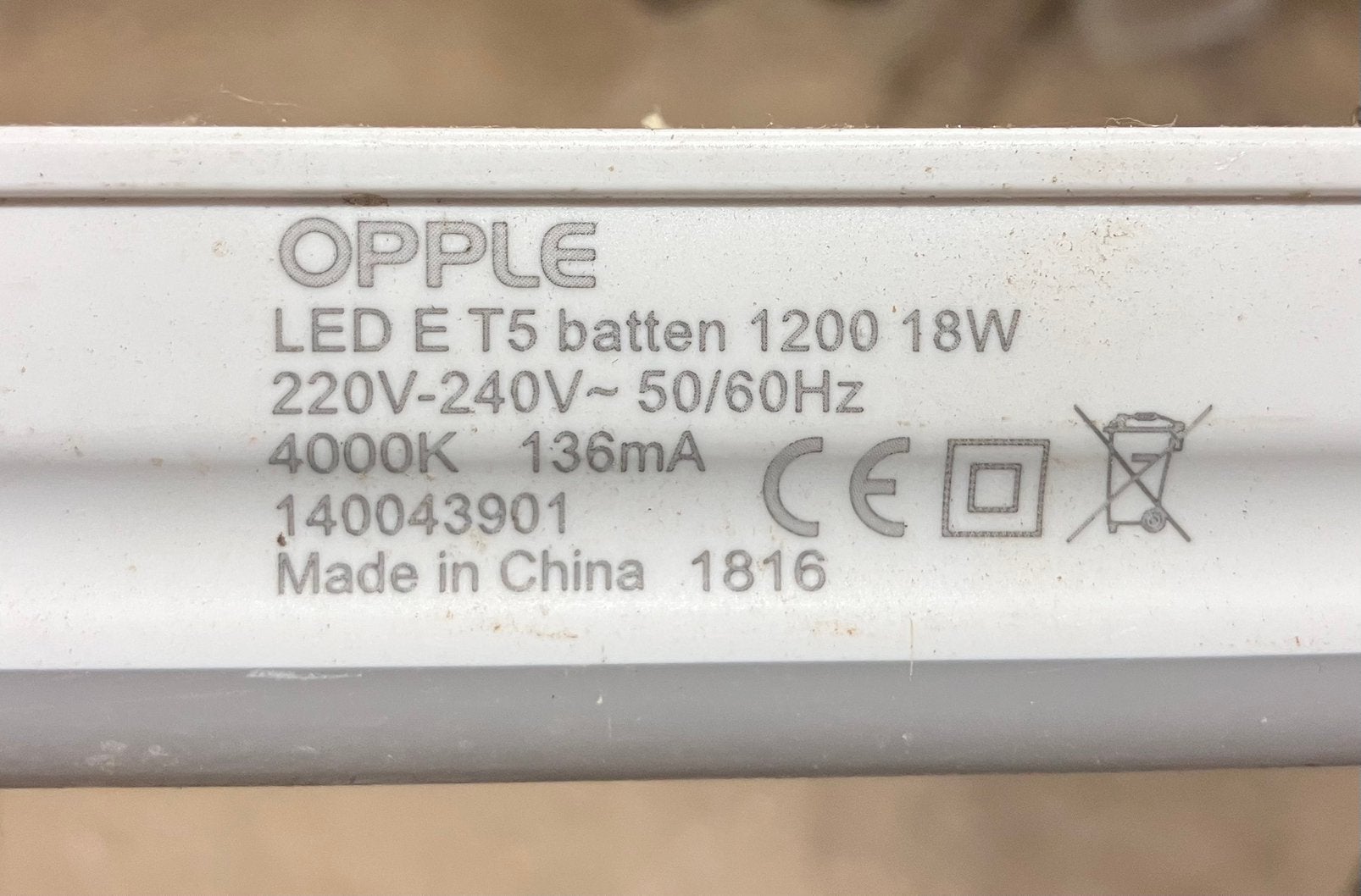 30 stuks Opple LED T5 Batten verlichting van 120 cm, Ophalen, Zo goed als nieuw, Minder dan 50 watt