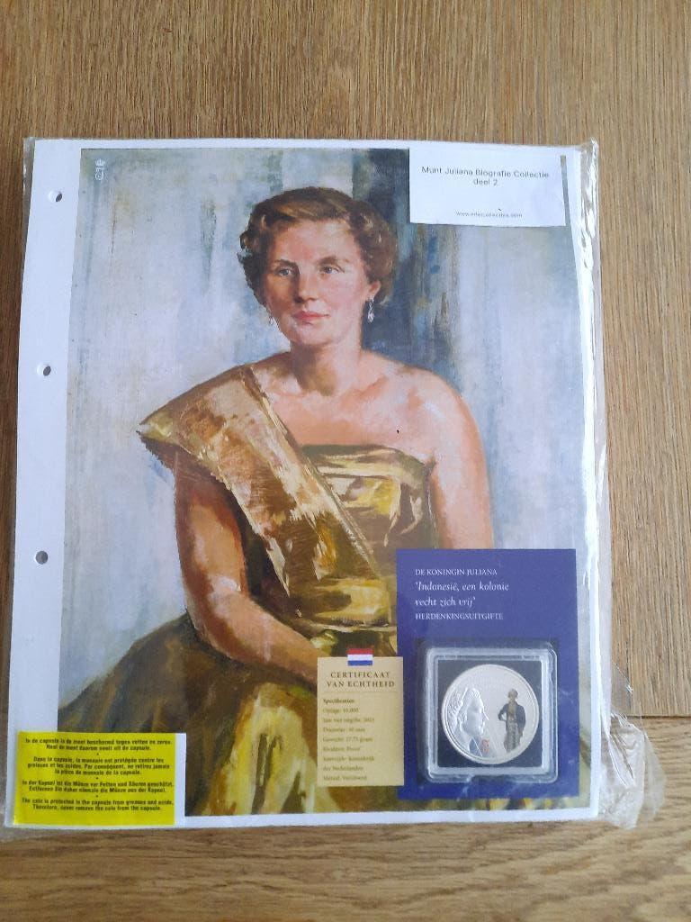 Munt Juliana Biografie collectie deel 2 met 9 munten, Postzegels en Munten, Munten | Nederland, Ophalen of Verzenden, Koningin Juliana