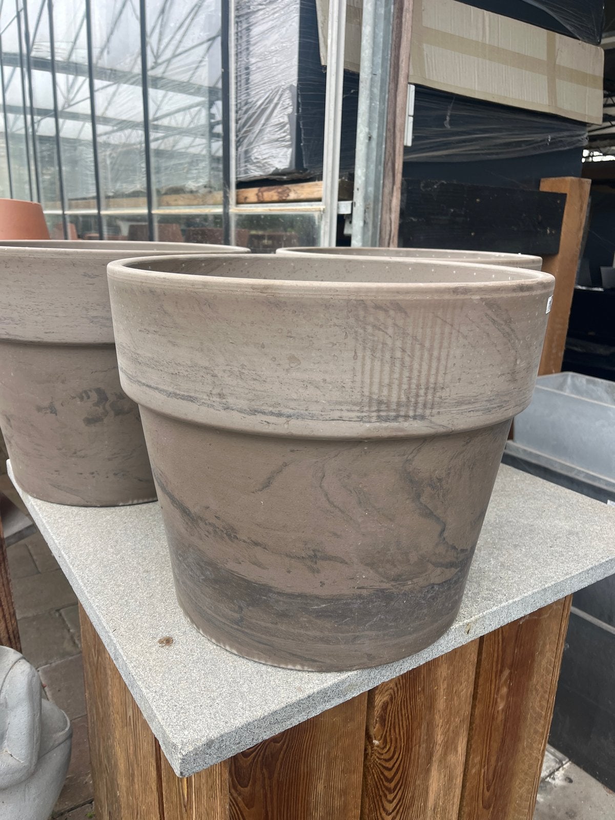 Terracotta bloempot bruin - Ø 46,1 cm, Tuin en Terras, Gebruikt, 40 cm of meer, Rond, Binnen