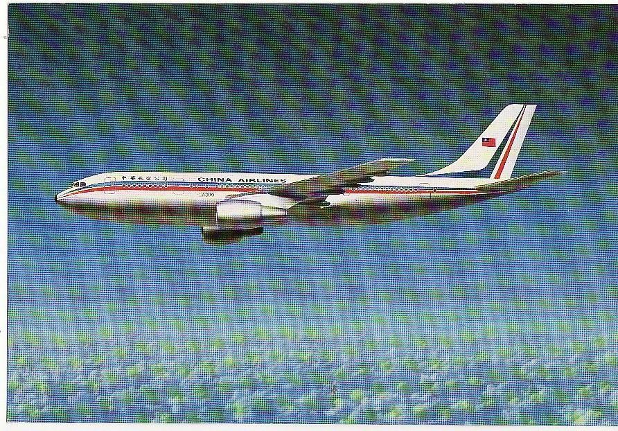 China Airlines -Airbus A-300., Ophalen, Nieuw, Kaart, Foto of Prent
