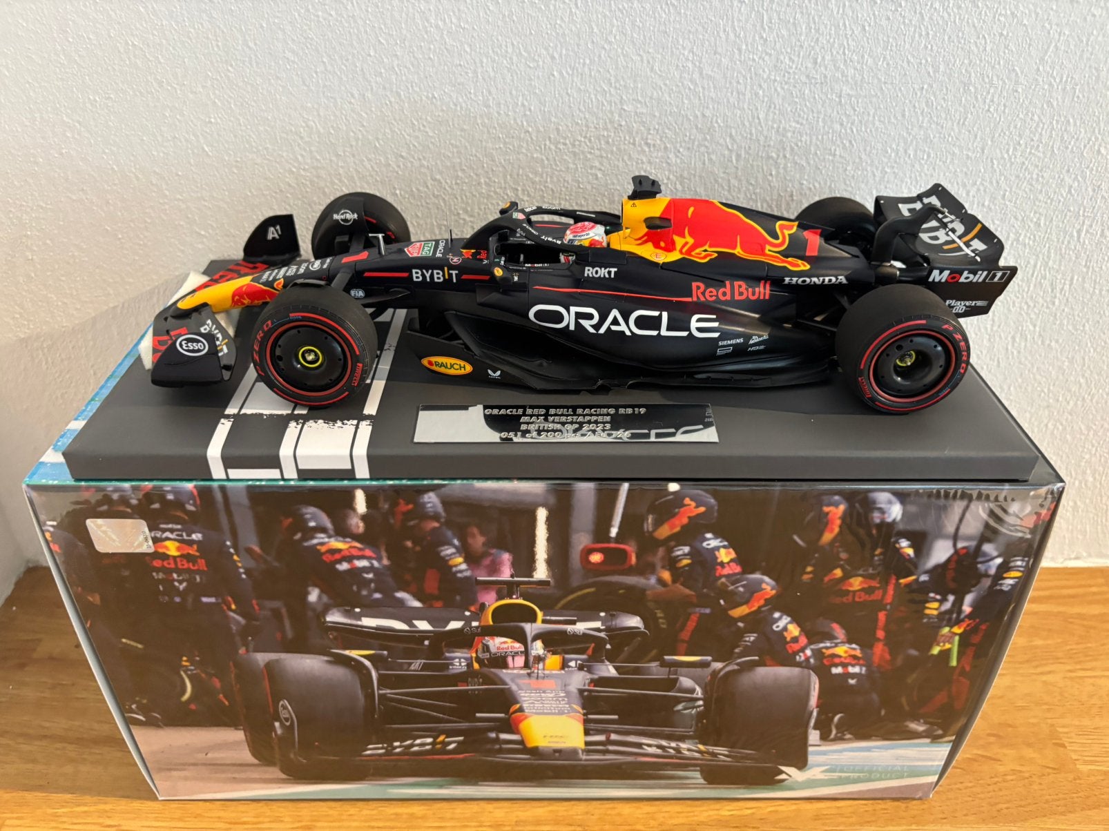 Max verstappen RB19 winner british gp 2023 1:18 model, Verzamelen, Ophalen of Verzenden, Zo goed als nieuw, Formule 1