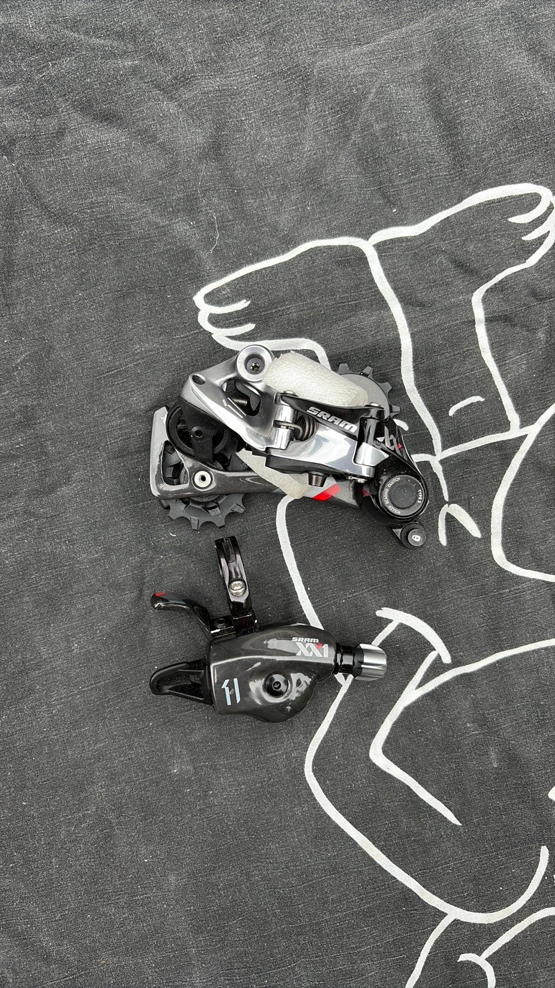 Sram XX1 11 speed shifter & derailleur, Ophalen of Verzenden, Zo goed als nieuw, Mountainbike, Derailleur of Ketting