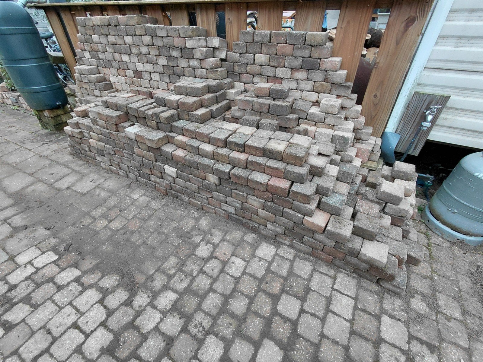 Beton klinkers 10x10 cm - ca. 33 m², Tuin en Terras, Ophalen, Gebruikt, Klinkers, 10 m² of meer