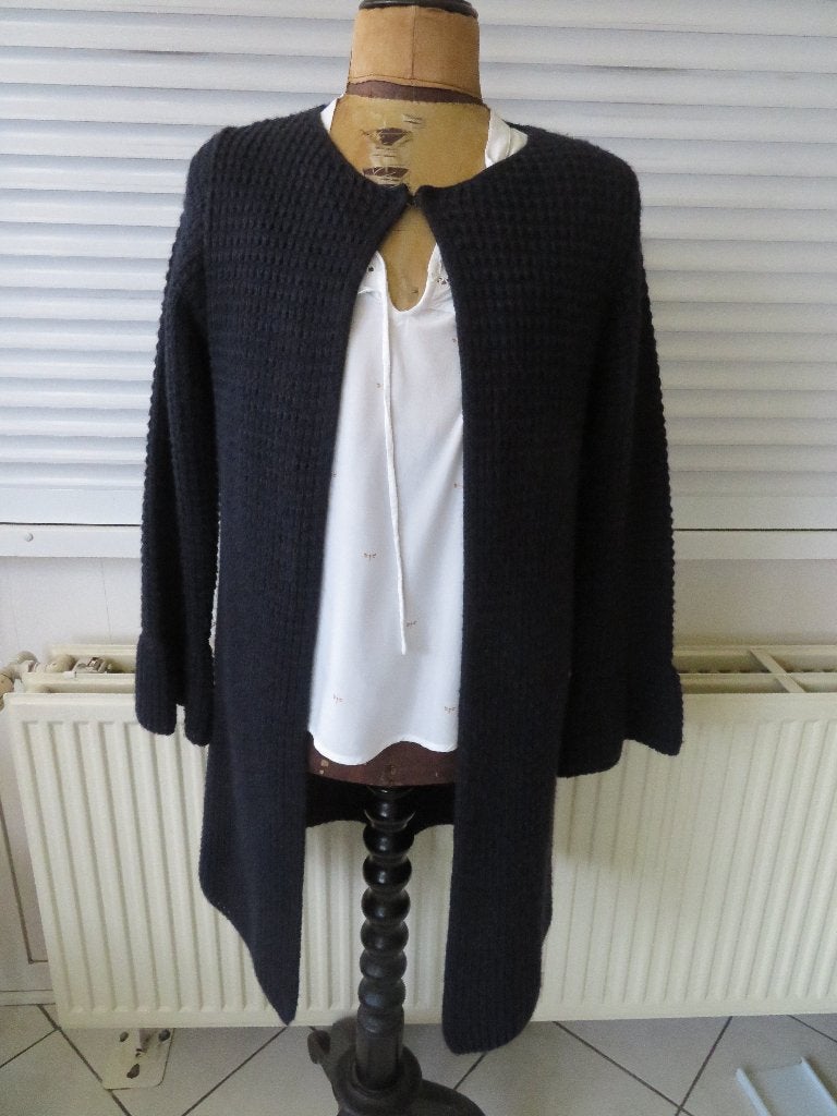 Dames vest lang Senso maat 44 Z.G.A.N. D.Blauw., Blauw, Senso, Maat 42/44 (L), Ophalen of Verzenden