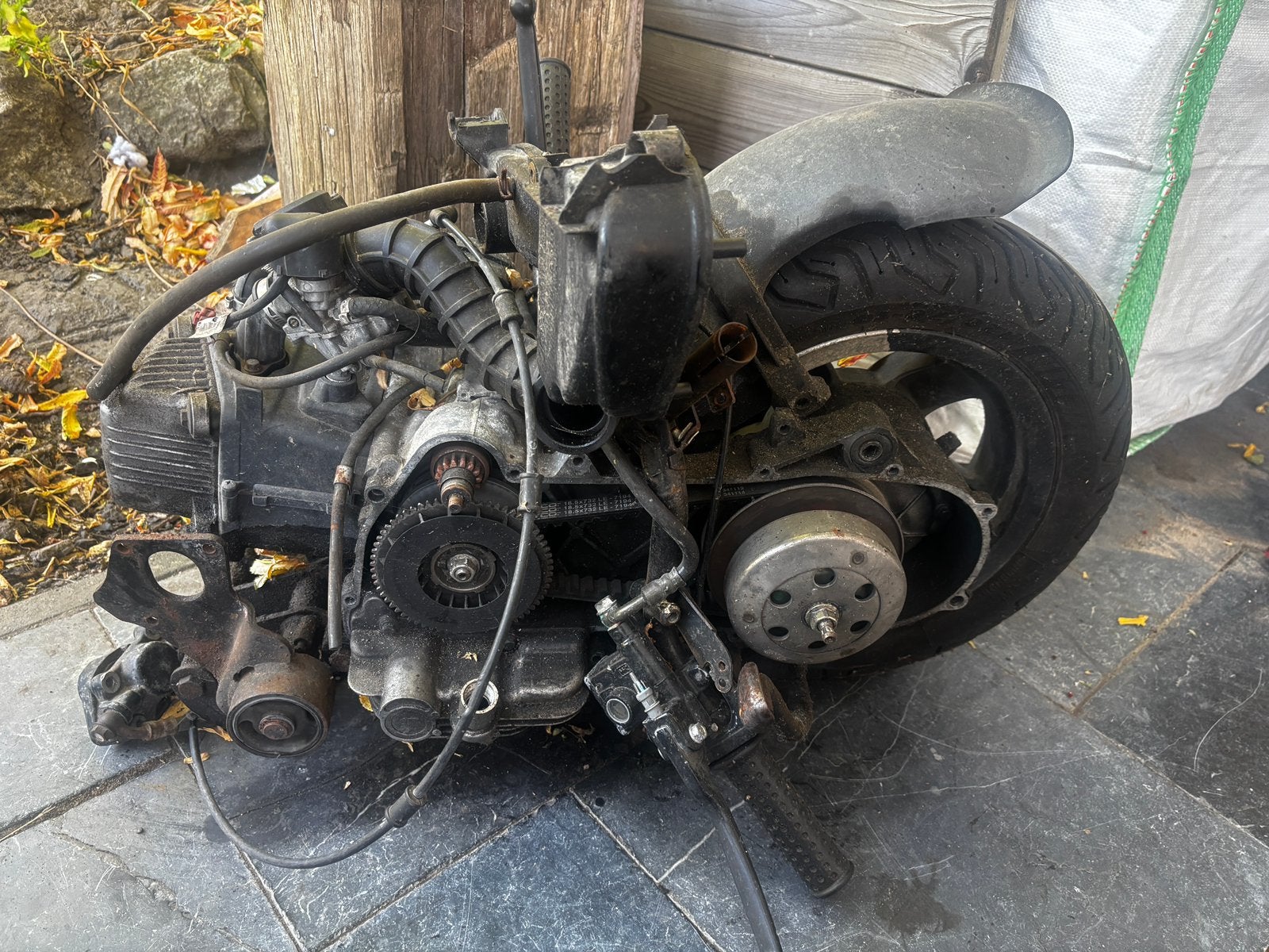 Piaggio zip motor blok, Ophalen