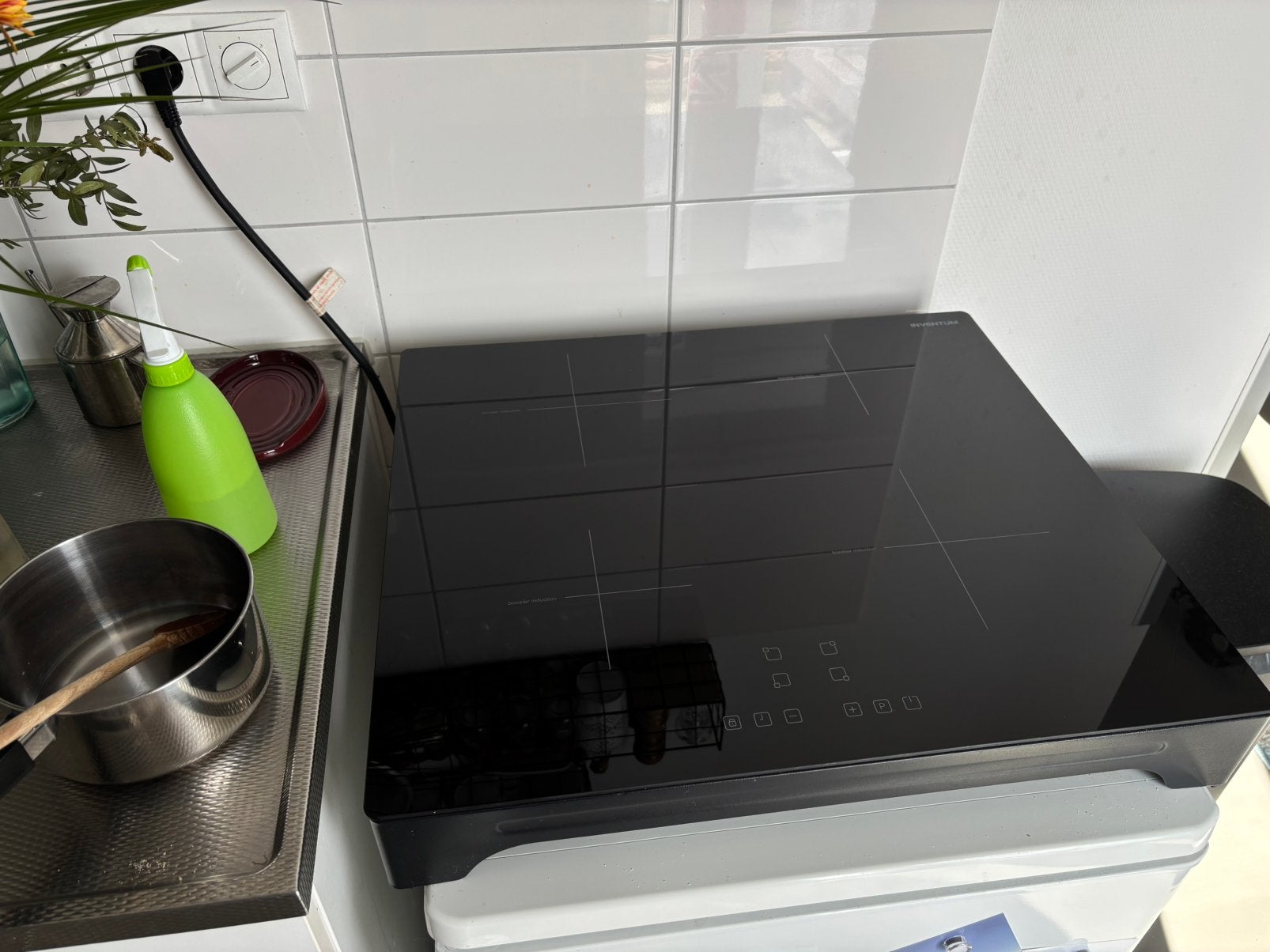 Inventum VKI6010ZWA inductiekookplaat, Witgoed en Apparatuur, Kookplaten, Ophalen, 4 kookzones, Zo goed als nieuw, Inductie