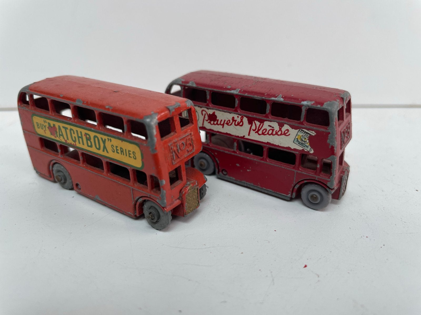 Vintage Matchbox Lesney Dubbeldekker Bussen (2 stuks), Ophalen of Verzenden