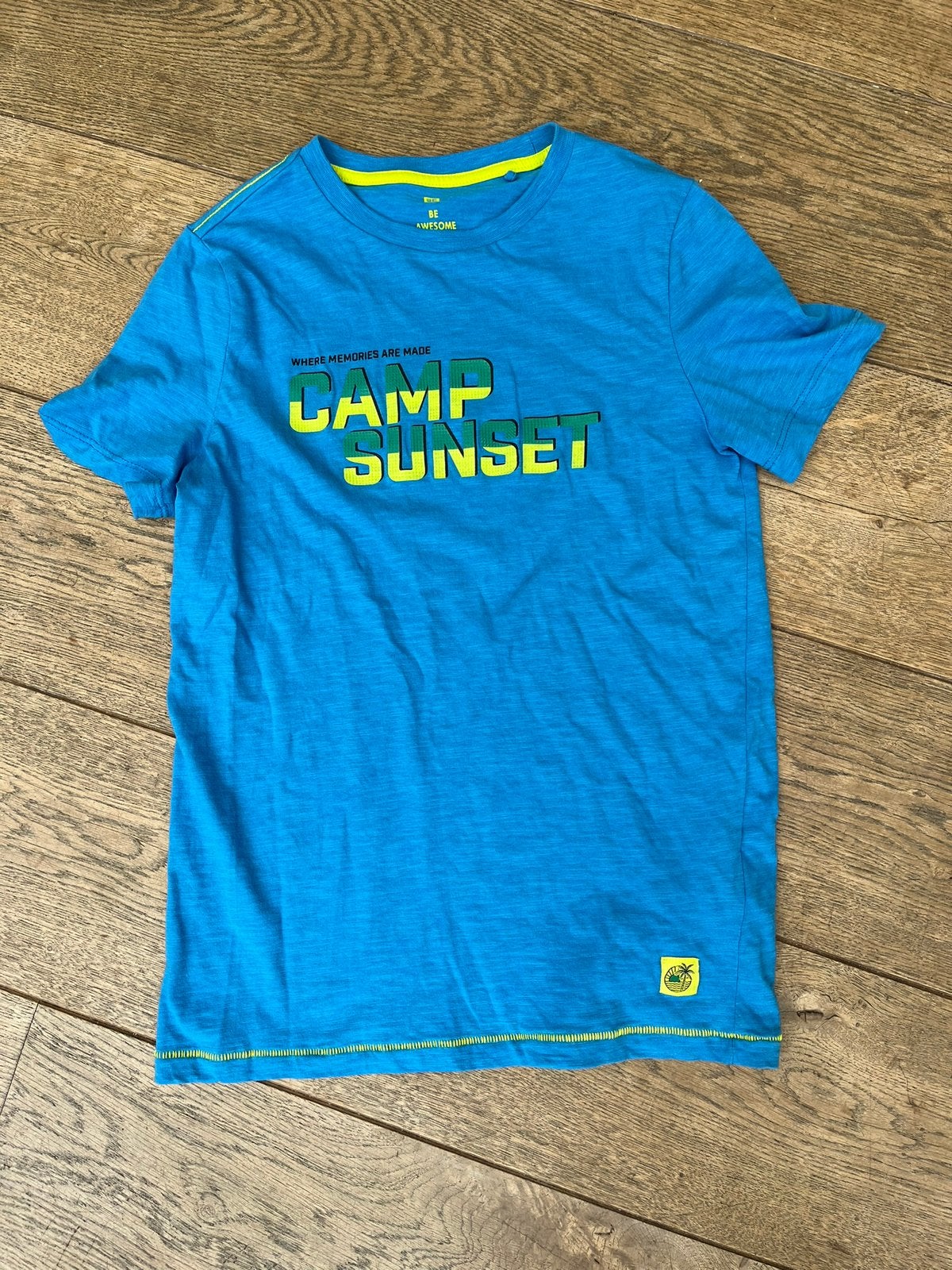 Nieuw Blauw WE shirt 146-152 Camp sunset, Kinderen en Baby's, Kinderkleding | Maat 146, WE, Jongen of Meisje, Nieuw, Ophalen of Verzenden