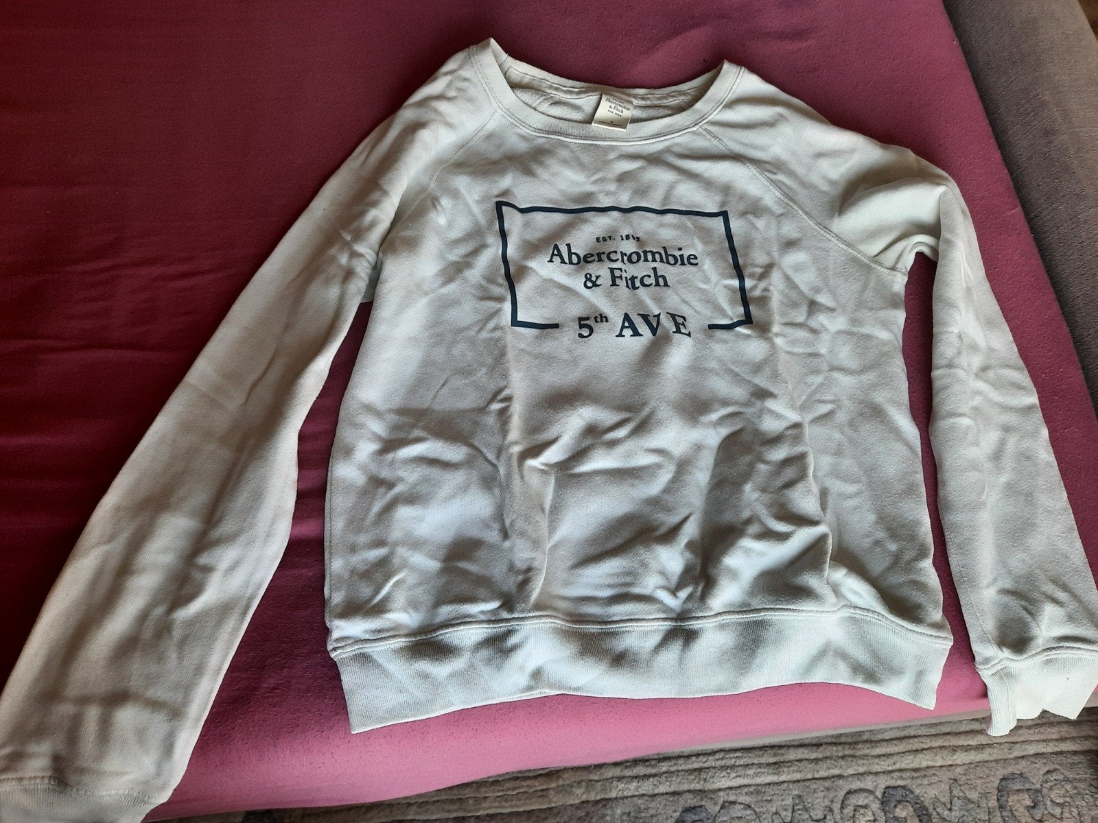 Abercrombie & Fitch sweater maat M, Maat 38/40 (M), Wit, Ophalen of Verzenden, Gedragen