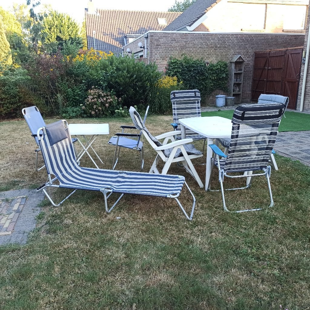 tuin meubelen, Tuin en Terras, Ophalen, Gebruikt, Overige materialen