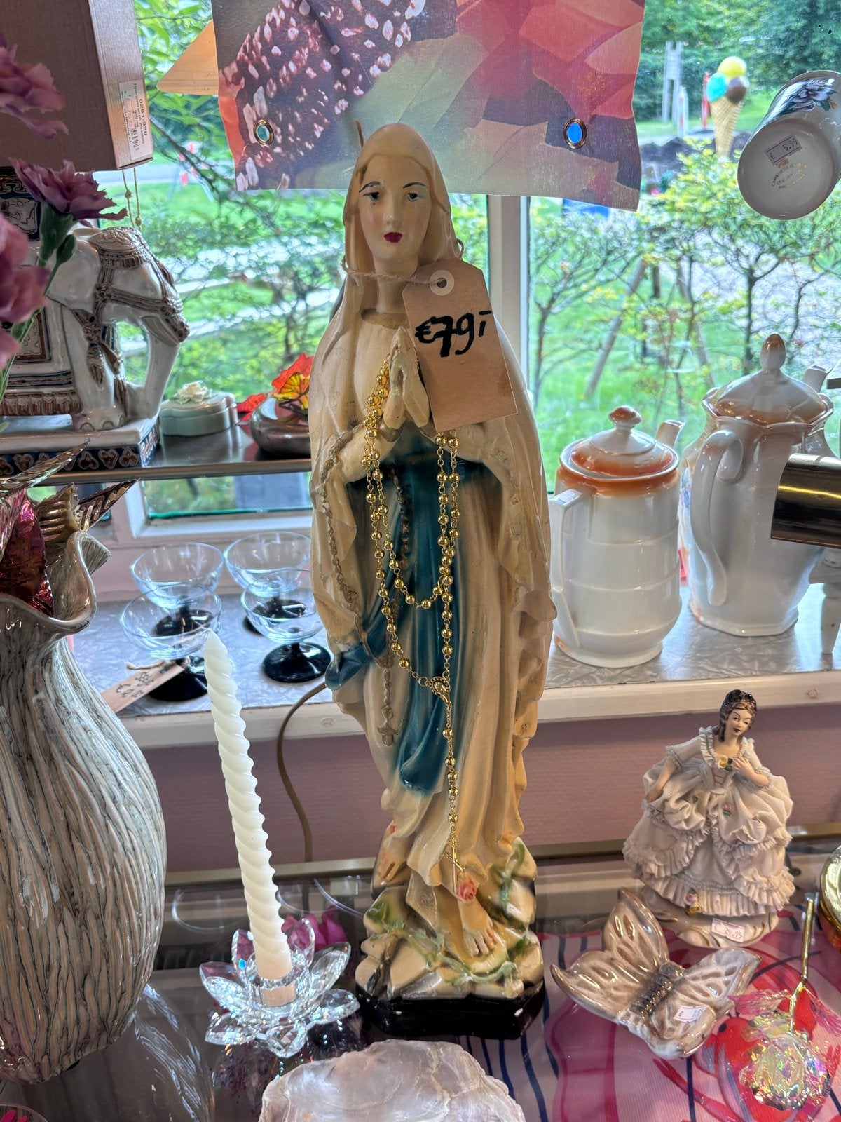 Vintage Mariabeeld zoet en vintage veenhuizen, Antiek en Kunst, Ophalen of Verzenden