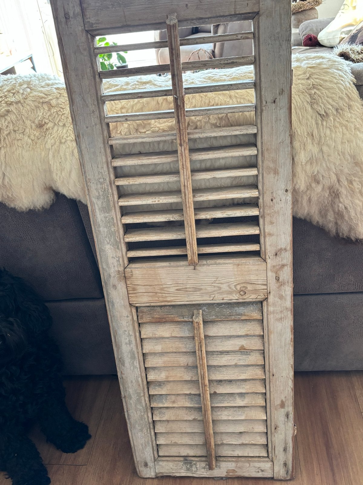 Antieke houten luikdeur - Decoratief en sfeervol, Ophalen, Gebruikt, Minder dan 80 cm, Overige typen