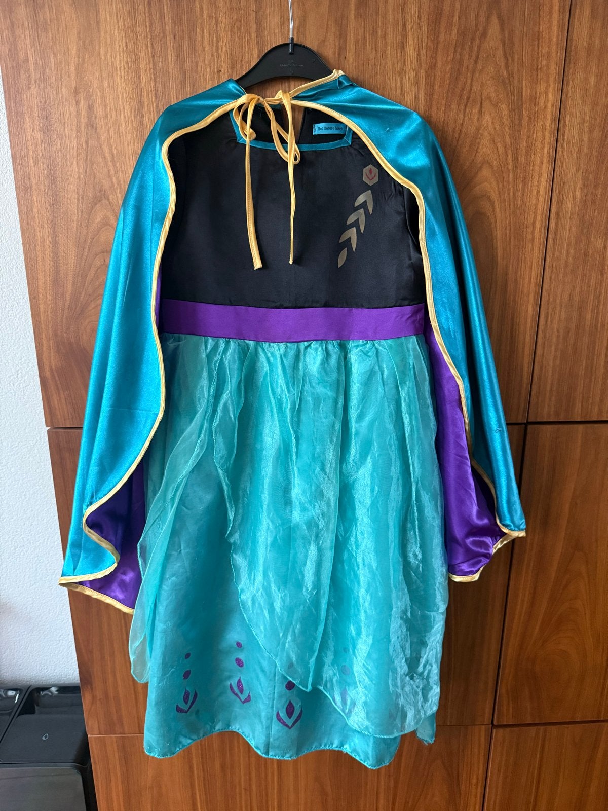 Anna Frozen verkleedjurk met cape - Maat 122/128, Ophalen of Verzenden, Gebruikt, 122 t/m 128, Meisje