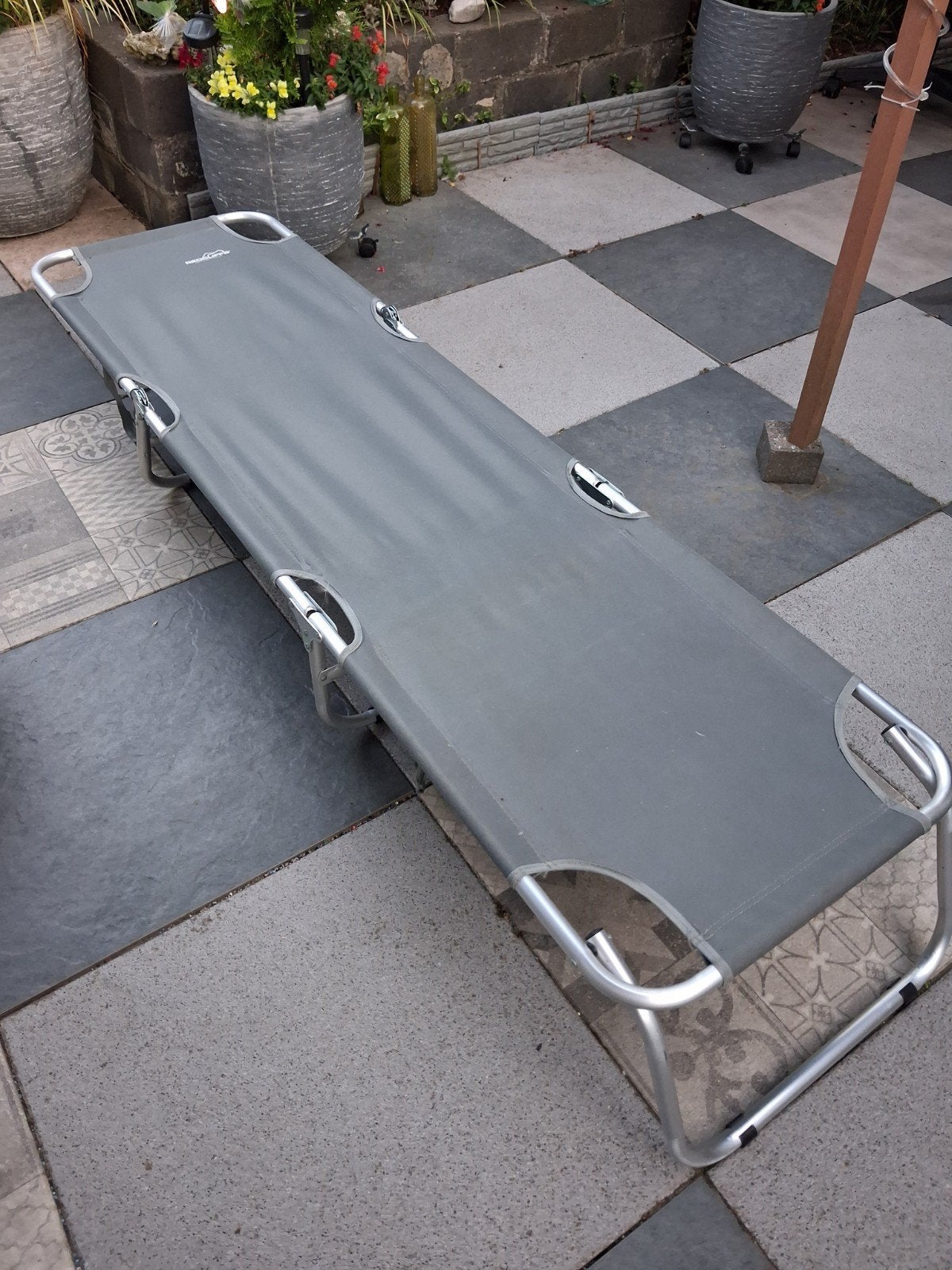 Lichtgewicht aluminium stretsbed L188 B53 H29 cm, Ophalen