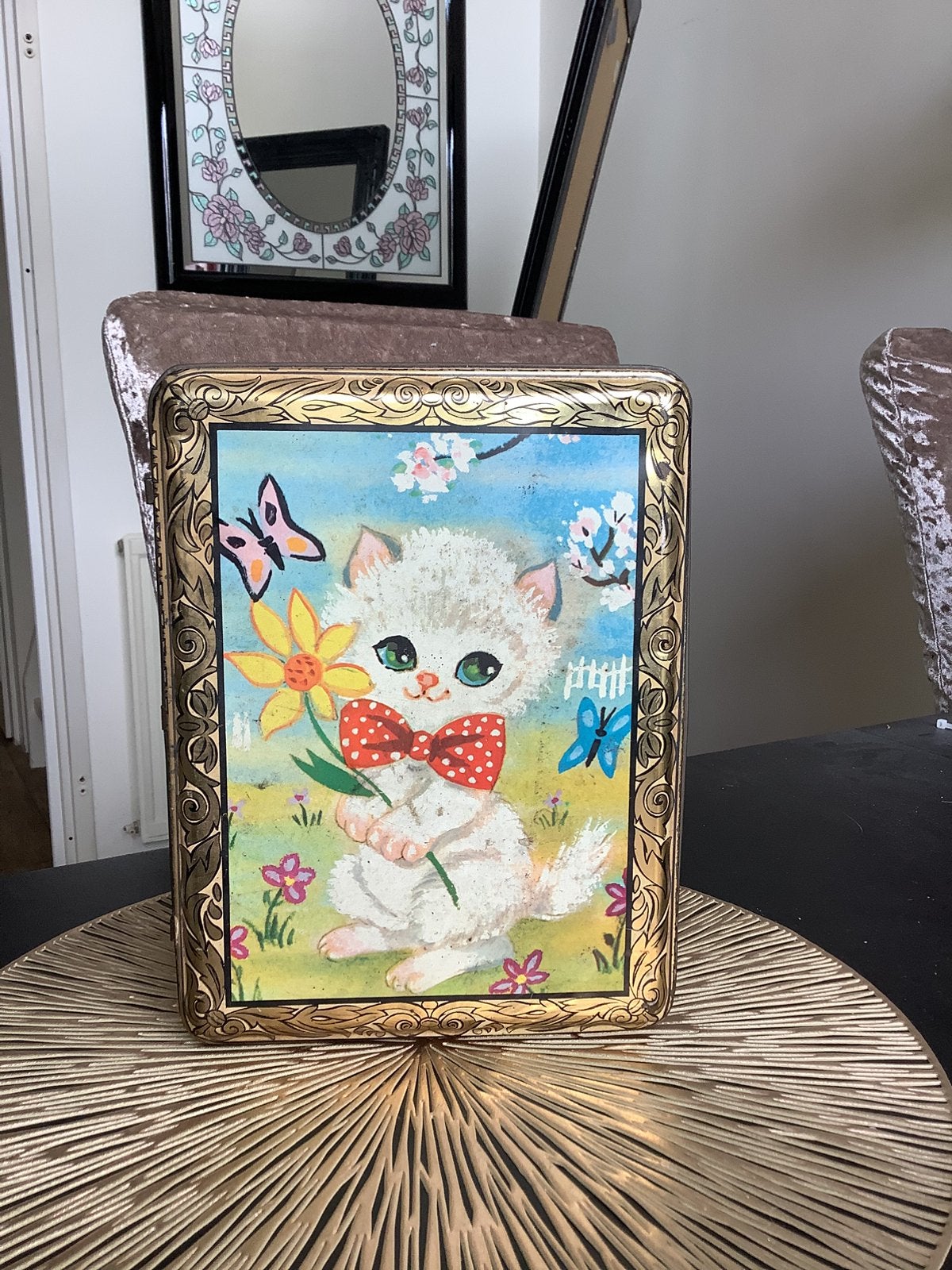 Vintage Katten Blik, Ophalen of Verzenden, Gebruikt, Overige