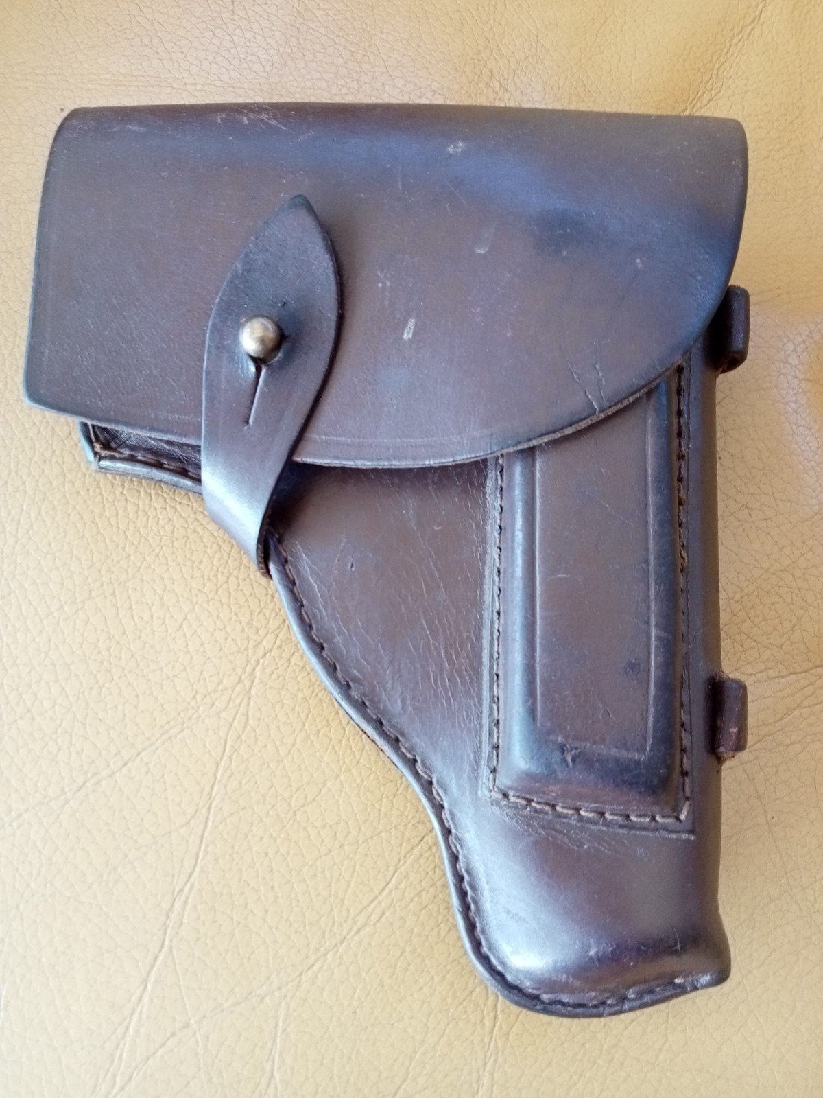 Gaaf antiek lederen pistoolholster / pistool holster, Ophalen of Verzenden, Overige soorten, Nederland, Overige typen