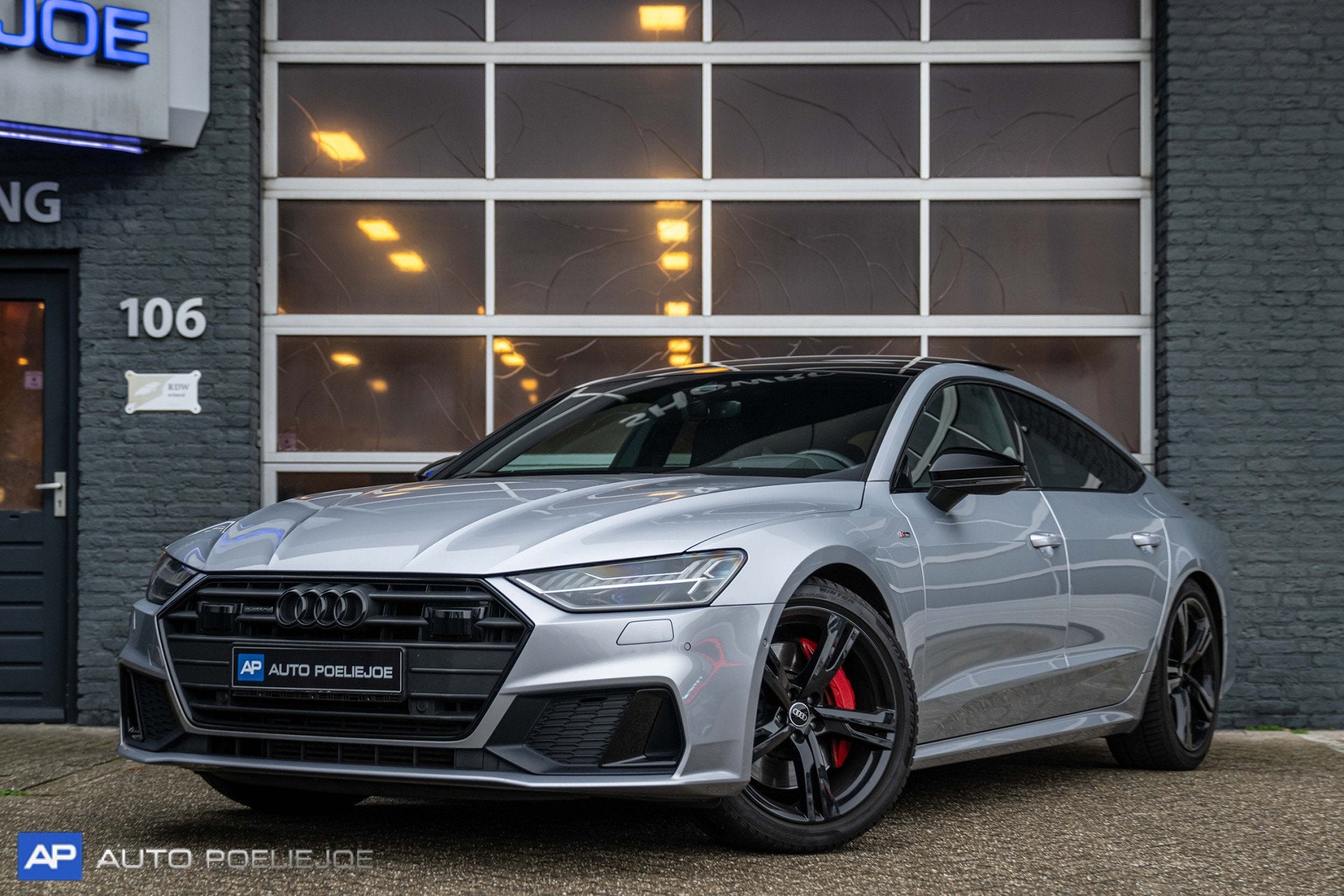 Audi A7 Sportback 55 TFSI e quattro Pro Line S Competition R, Gebruikt, Zwart, 4 cilinders, Leder