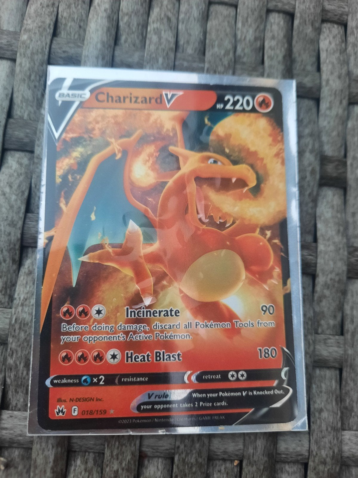 Charizard V 018/159 – Pokémon Kaart, Ophalen, Nieuw