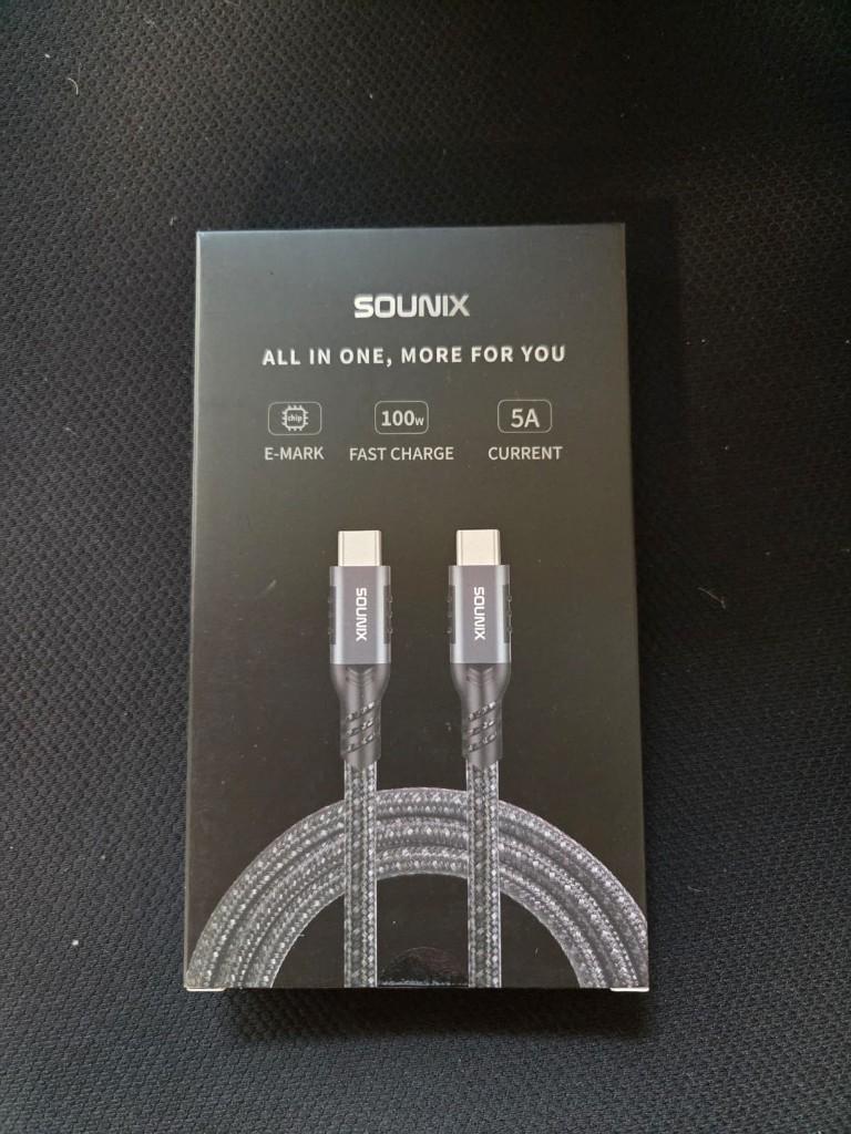 Sounix USB C naar USB C kabel, nieuw in doos., Ophalen of Verzenden, Nieuw, Snoer of kabel, Overige merken