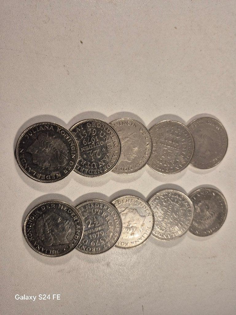 10x Unie van Utrecht 1979 2,50 gulden, Ophalen of Verzenden, Koningin Juliana, 2½ gulden, Losse munt