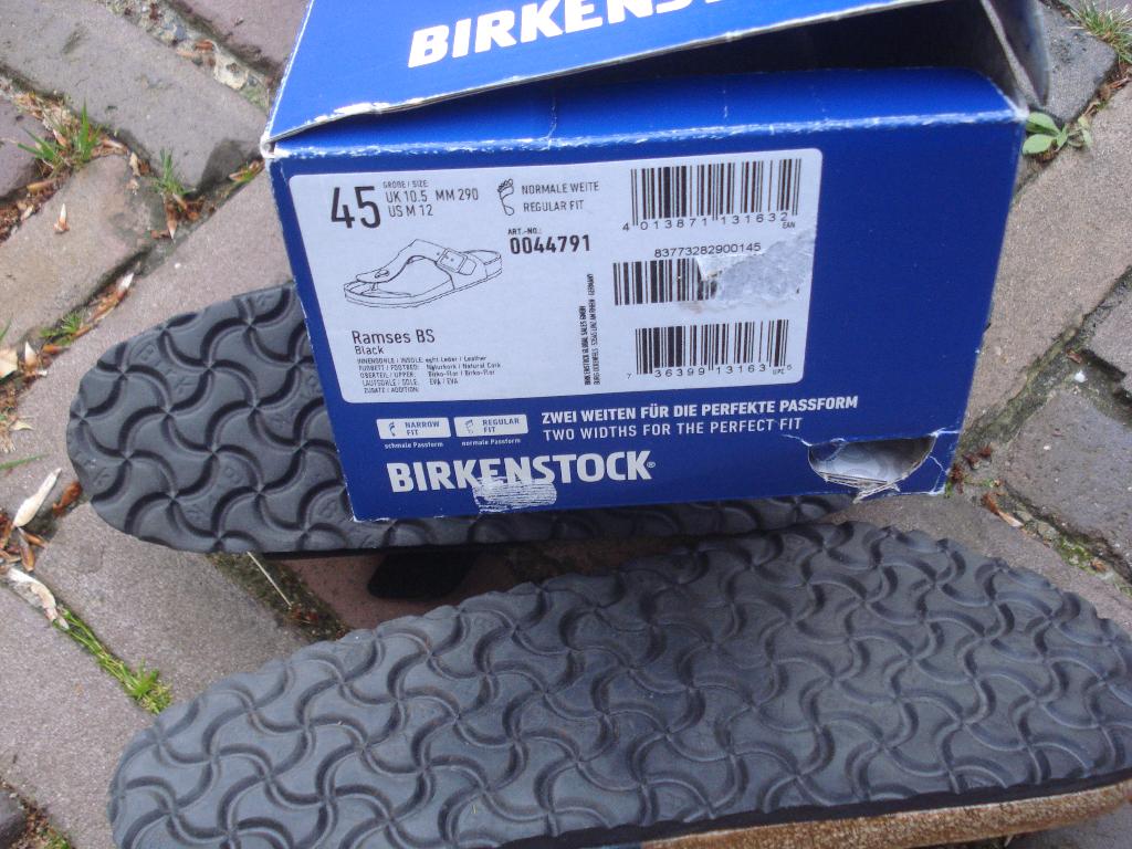 BIRKENSTOCK RAMSES ZWART 45 NIEUW GRATIS VERZENDING PER POST, Slippers, Verzenden, Zwart, Nieuw