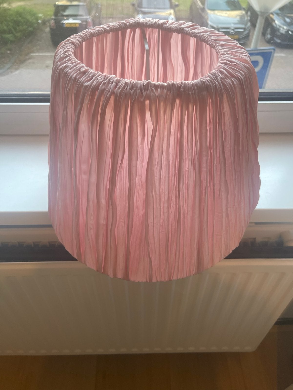 Ikea lampenkap oud roze - 1 stuk, Huis en Inrichting, Lampen | Lampenkappen, Gebruikt, Overige kleuren, 25 tot 50 cm, Rond