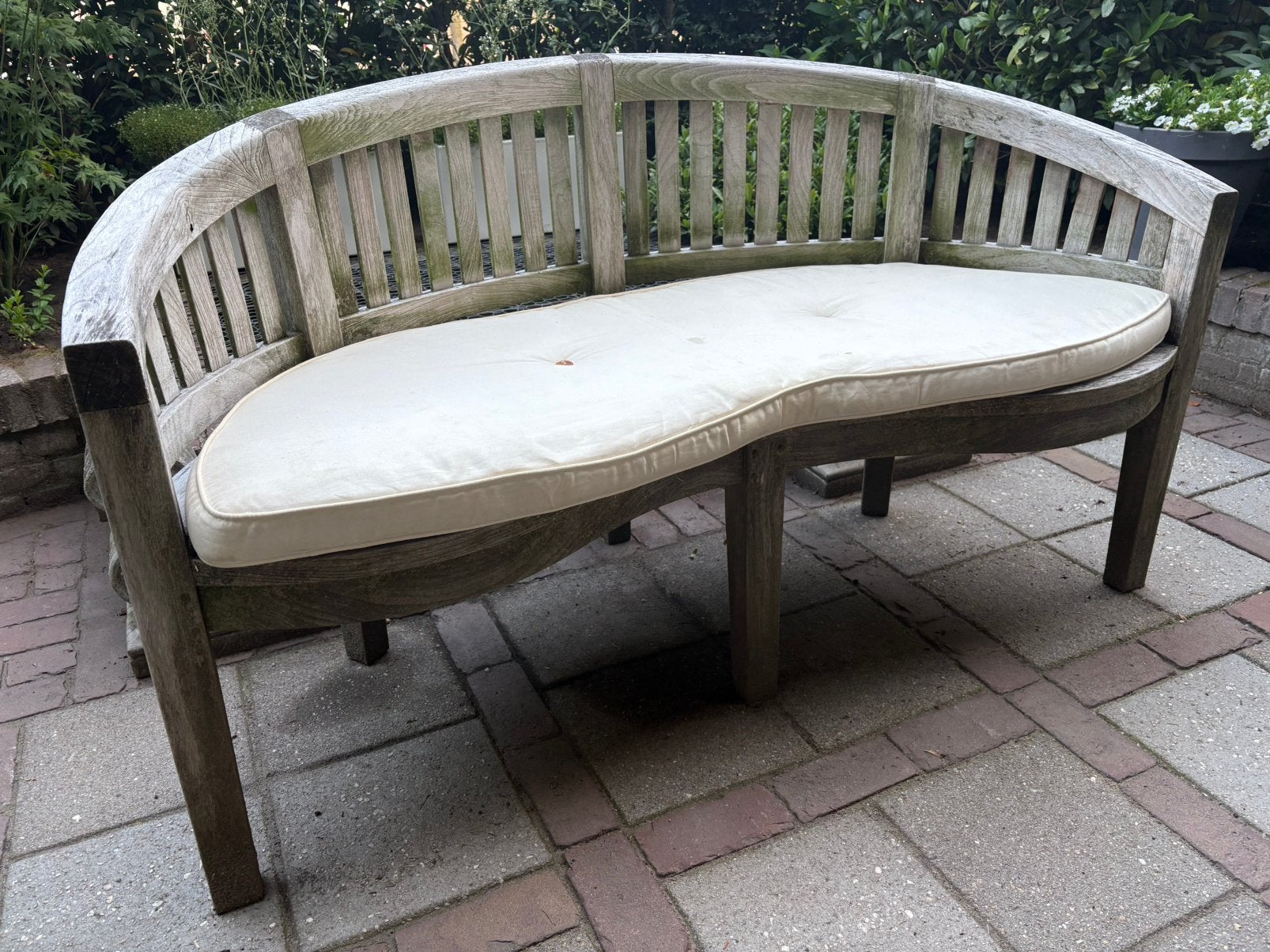 Tuinbank teakhout, Tuin en Terras, Ophalen, Gebruikt, Teakhout