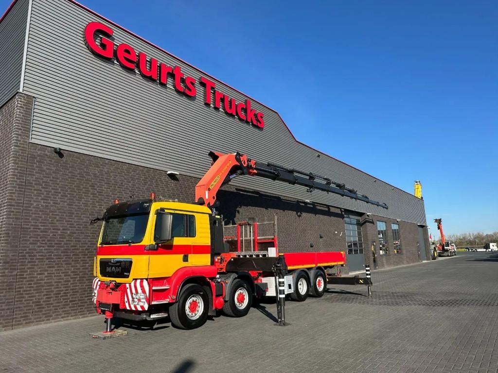 MAN 35.480 8X4H-6 BL MET PALFINGER PK92002-SH H KRAAN / KRAN, Euro 5, Achterwielaandrijving, MAN, Geel