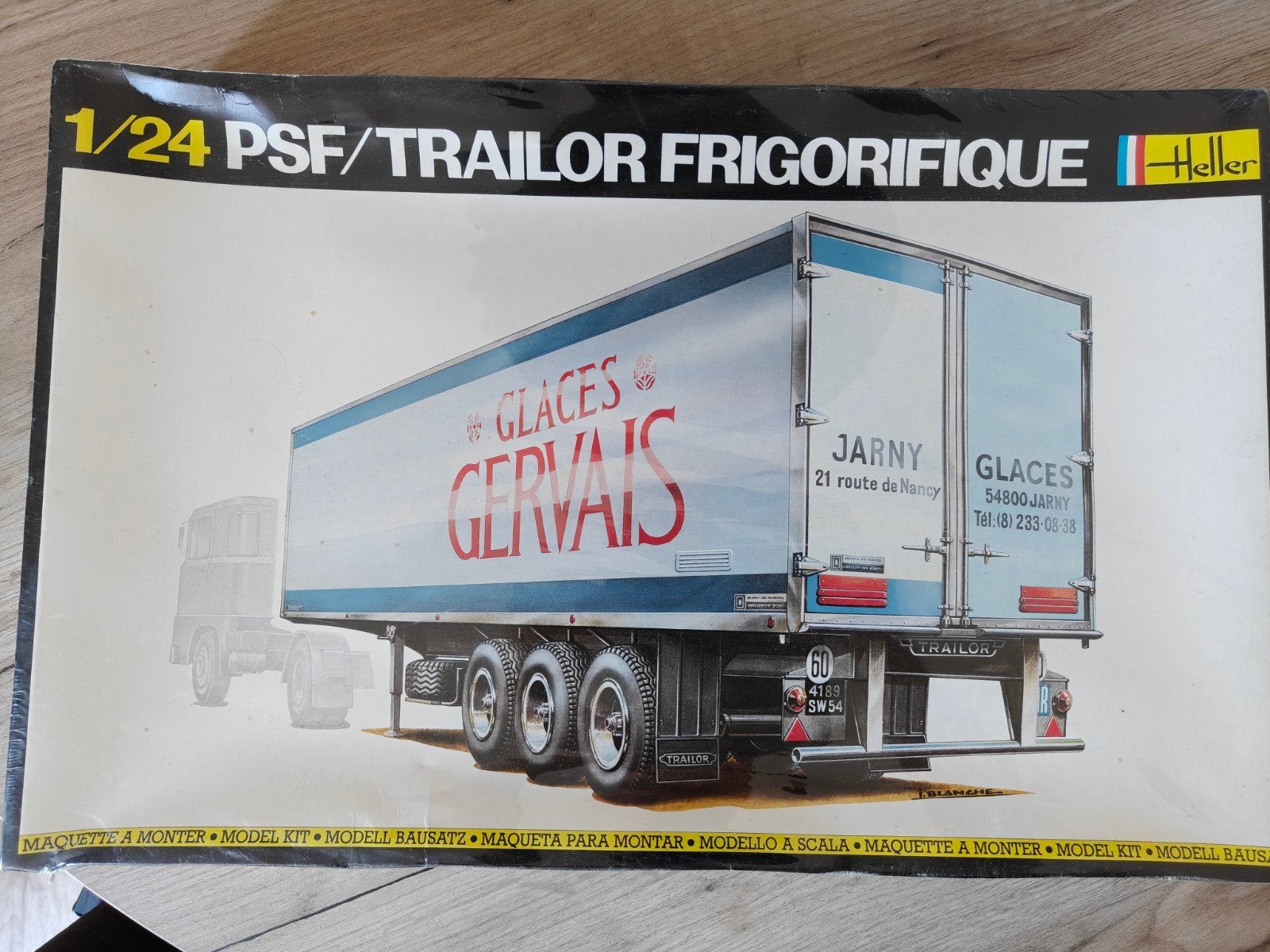 Heller trailor koeloplegger 1:24, Ophalen of Verzenden, Nieuw, Truck, Heller