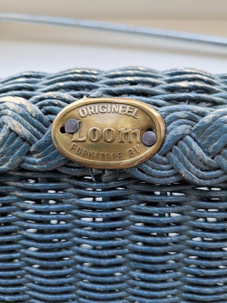 4 Origineel Loom Furniture BV  stoelen € 75pp ), Ophalen, Overige materialen, Gebruikt, Blauw