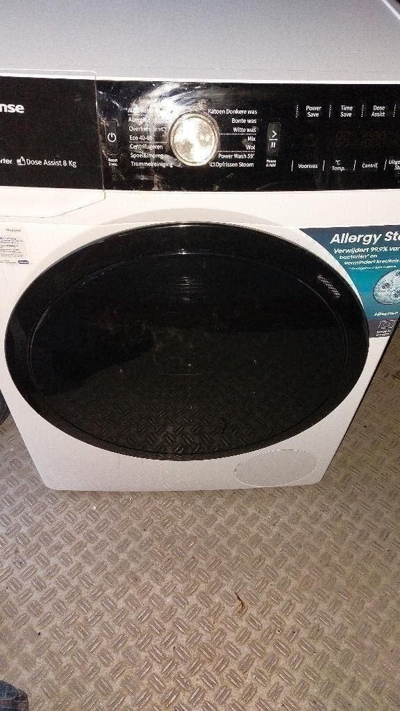 iov klant Hisense 8 kg 1600 toeren en stoom 200  Arpe Kampen, Witgoed en Apparatuur, Ophalen, 1200 tot 1600 toeren, Minder dan 85 cm