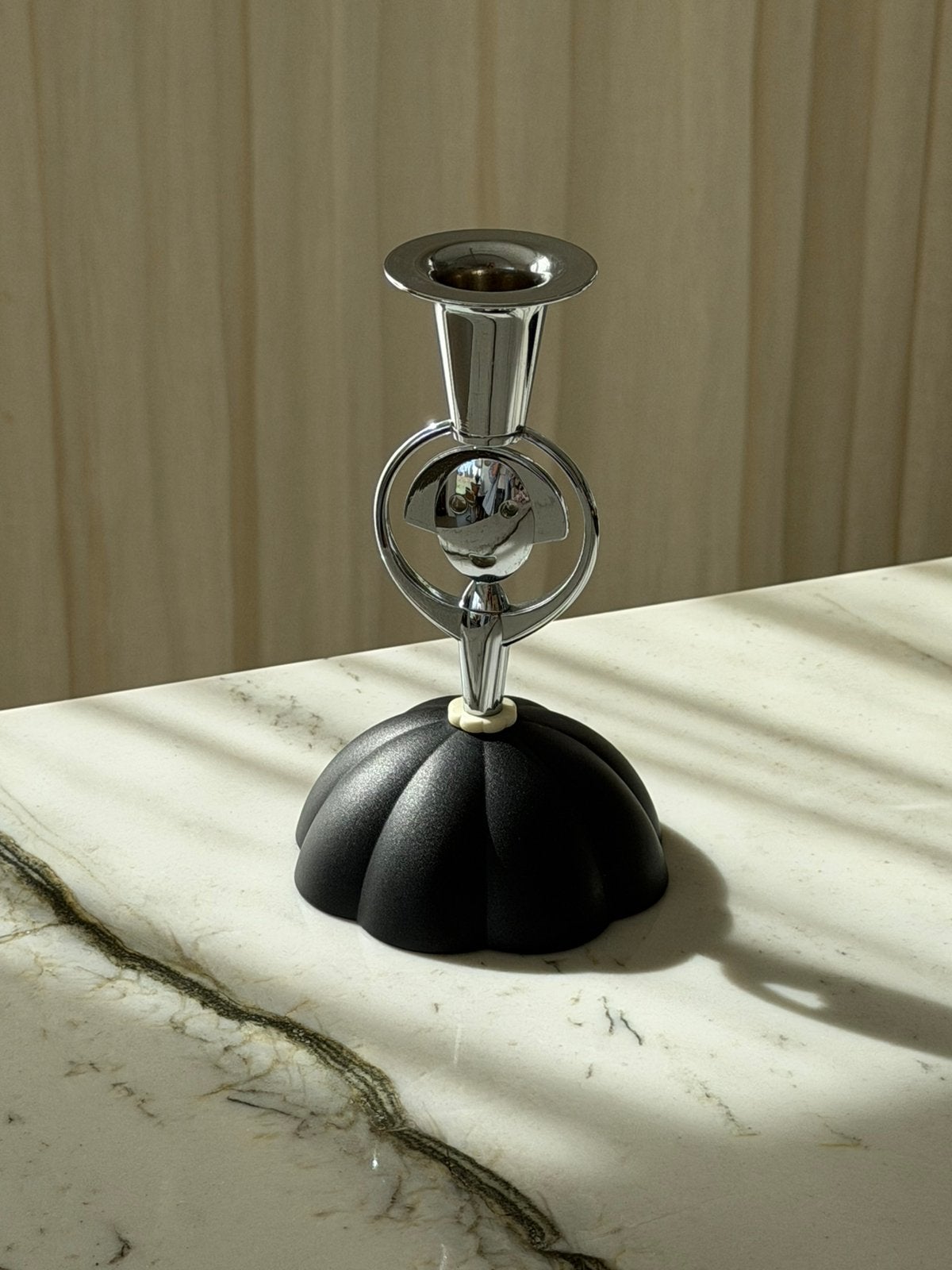 Vintage Alessi Anna Candle Alessandro Mendini kandelaar, Huis en Inrichting, Gebruikt, Overige merken, Ophalen of Verzenden, Metaal