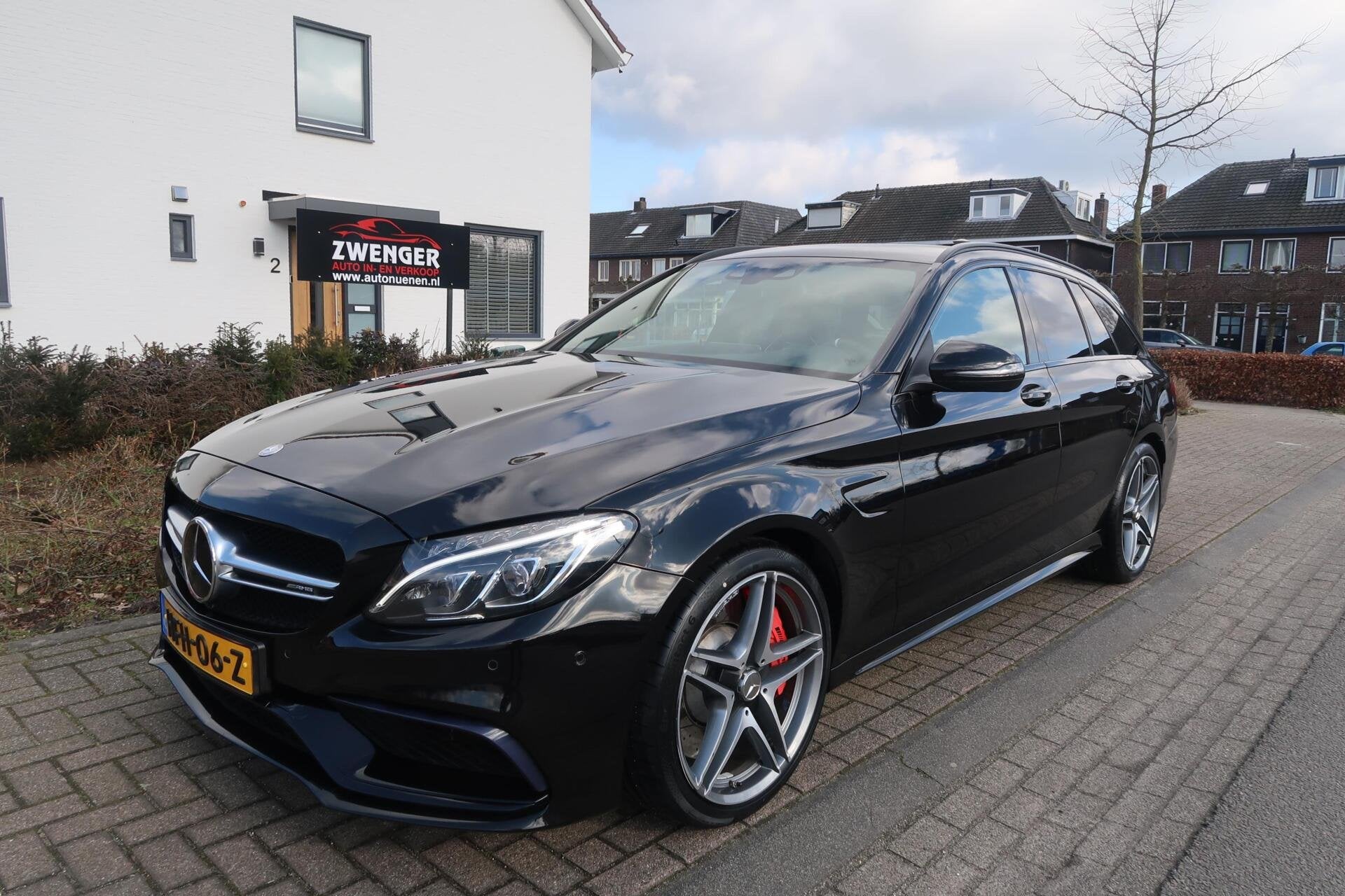 Mercedes C-klasse Estate AMG 63 S 510PK SCHAAL STOELEN|HEAD-, Auto's, Achterwielaandrijving, Gebruikt, Zwart, Leder