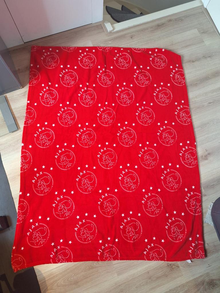 Ajax Fleece Deken, Huis en Inrichting, Woonaccessoires | Plaids en Woondekens, Ophalen of Verzenden, Zo goed als nieuw