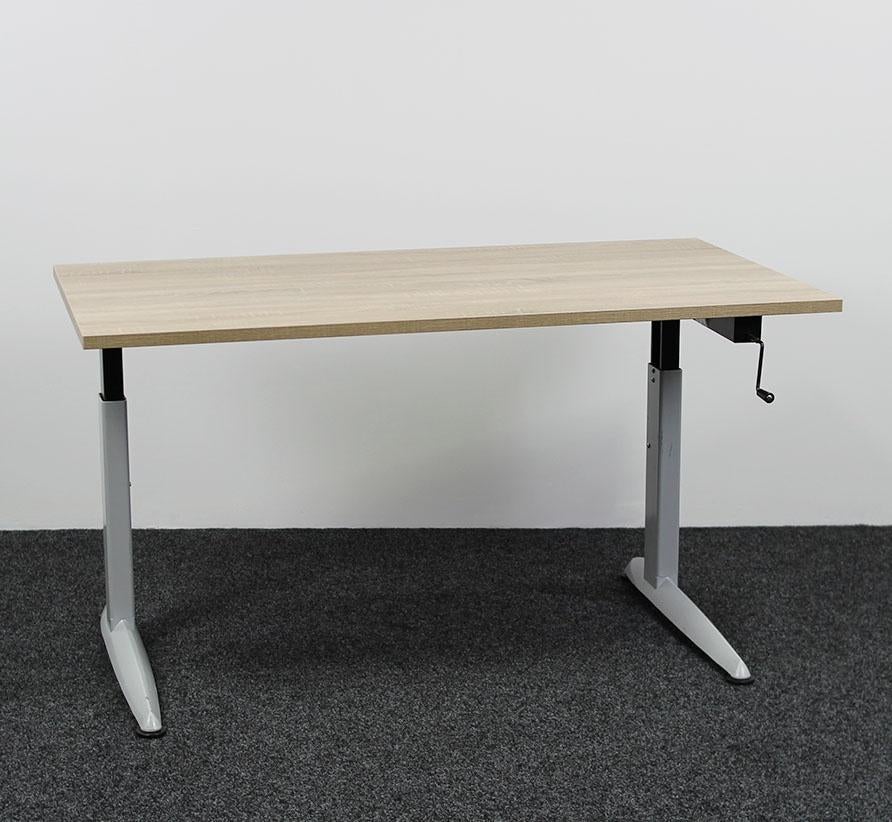 Zwartwoud Zettoe HV Slingerbureau | 140 x 80 cm, Ophalen, In hoogte verstelbaar, Gebruikt