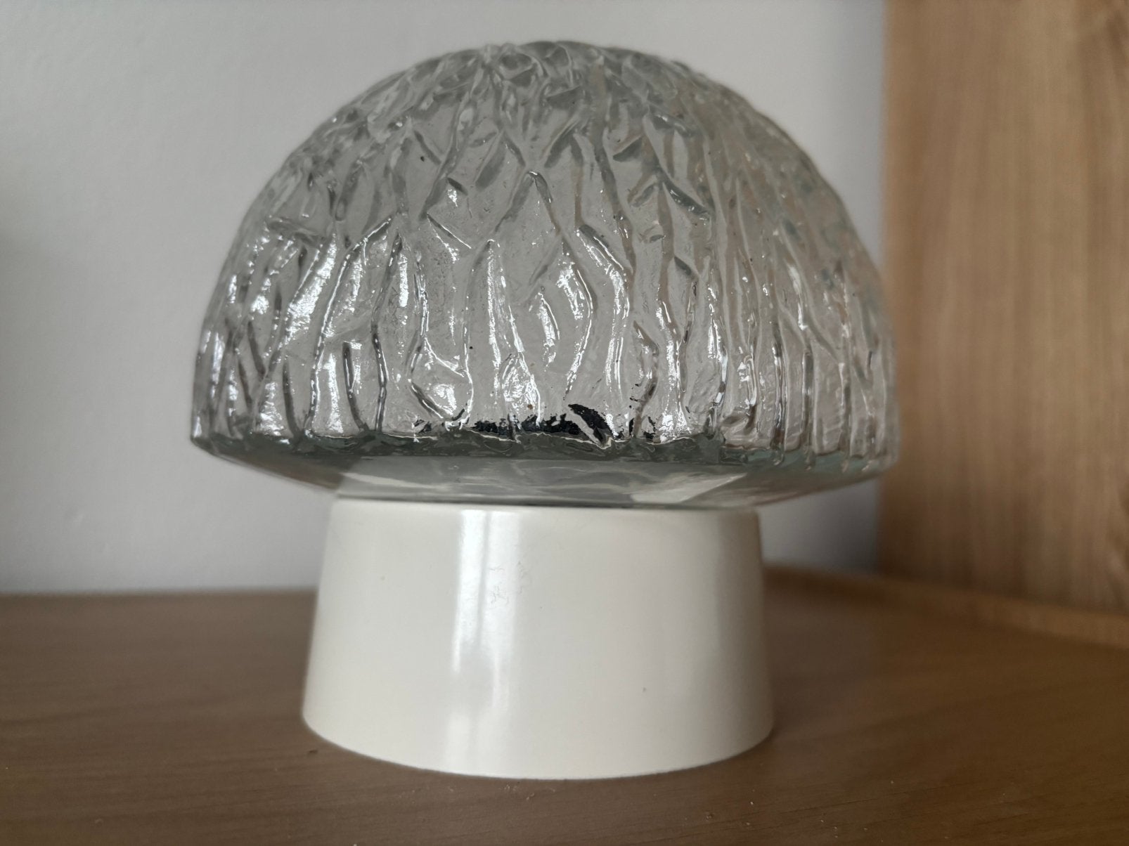 vintage plafonniere lamp lampen plafondlamp glas, Huis en Inrichting, Lampen | Plafondlampen, Ophalen, Gebruikt, Glas, Overige kleuren